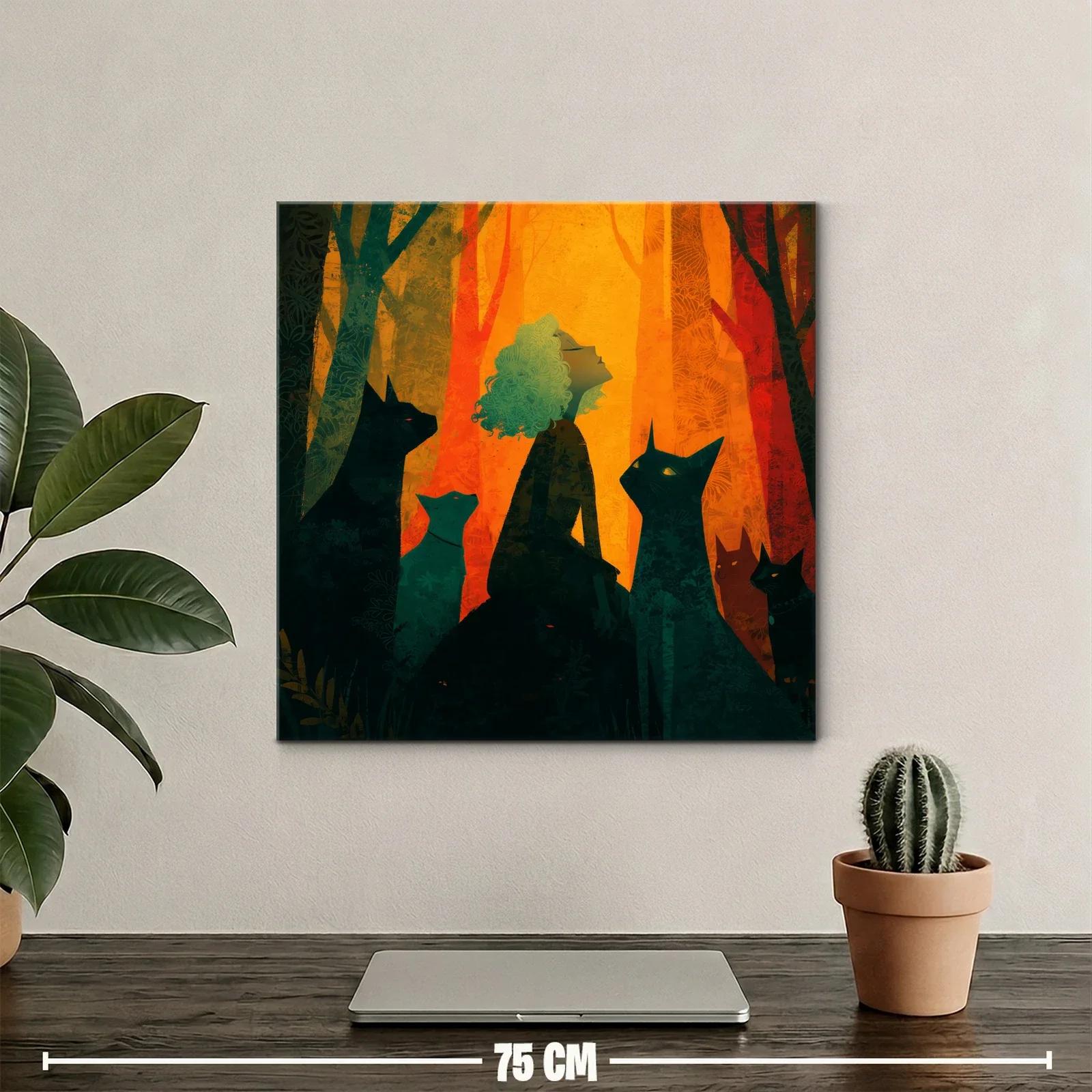 Figuras en el bosque bañado en luz dorada — miniatura 2
