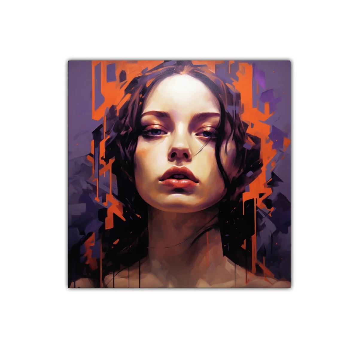 Retrato expresivo con tonos vibrantes y contrastes intensos — imagen principal