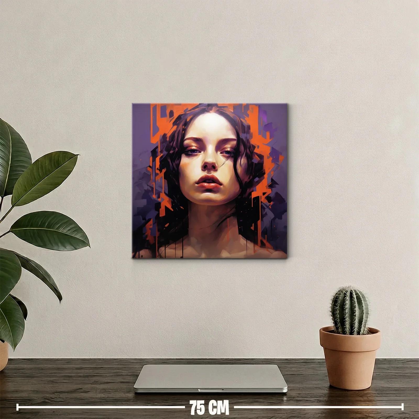 Retrato expresivo con tonos vibrantes y contrastes intensos — miniatura 2