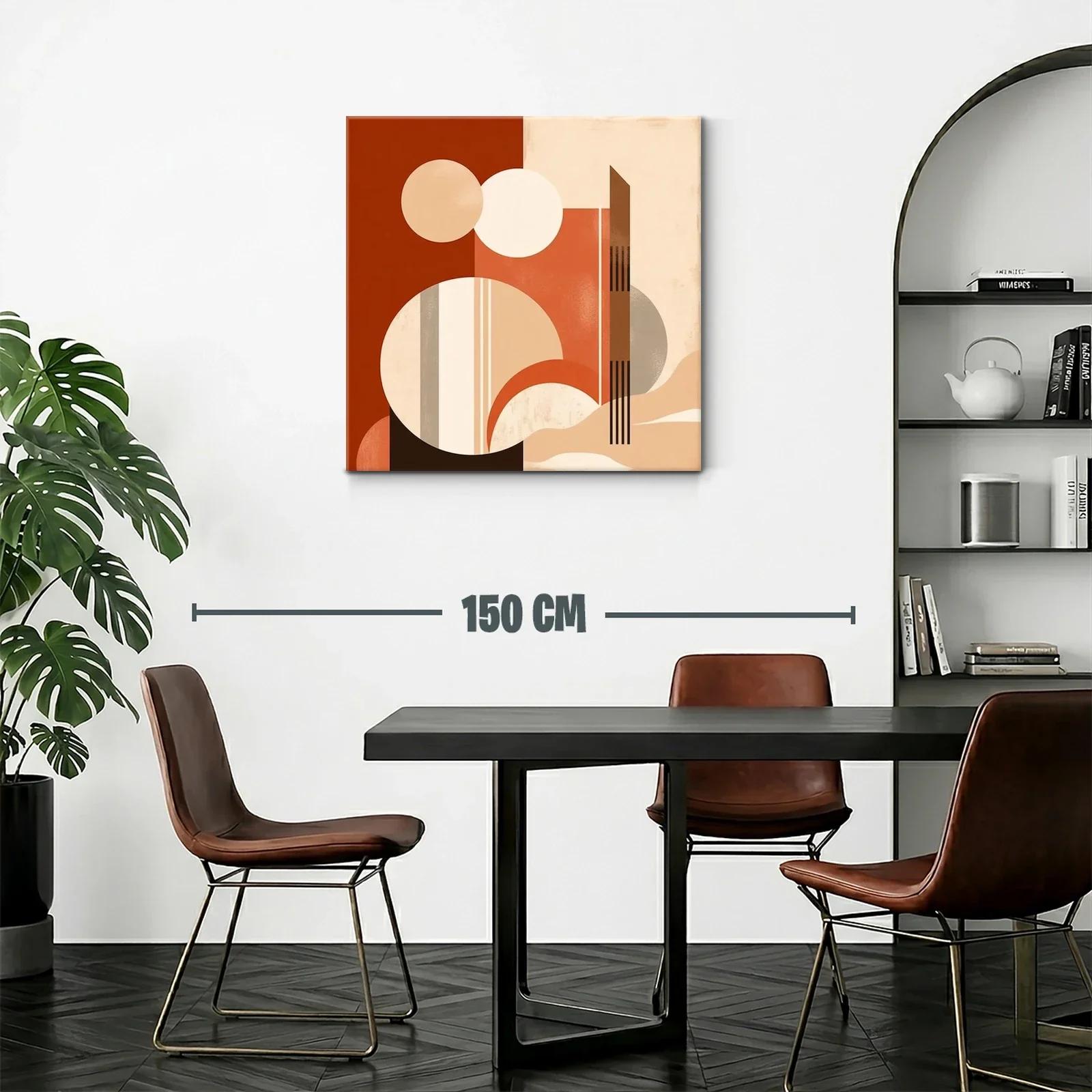 Composición abstracta con formas geométricas en tonos cálidos — miniatura 2