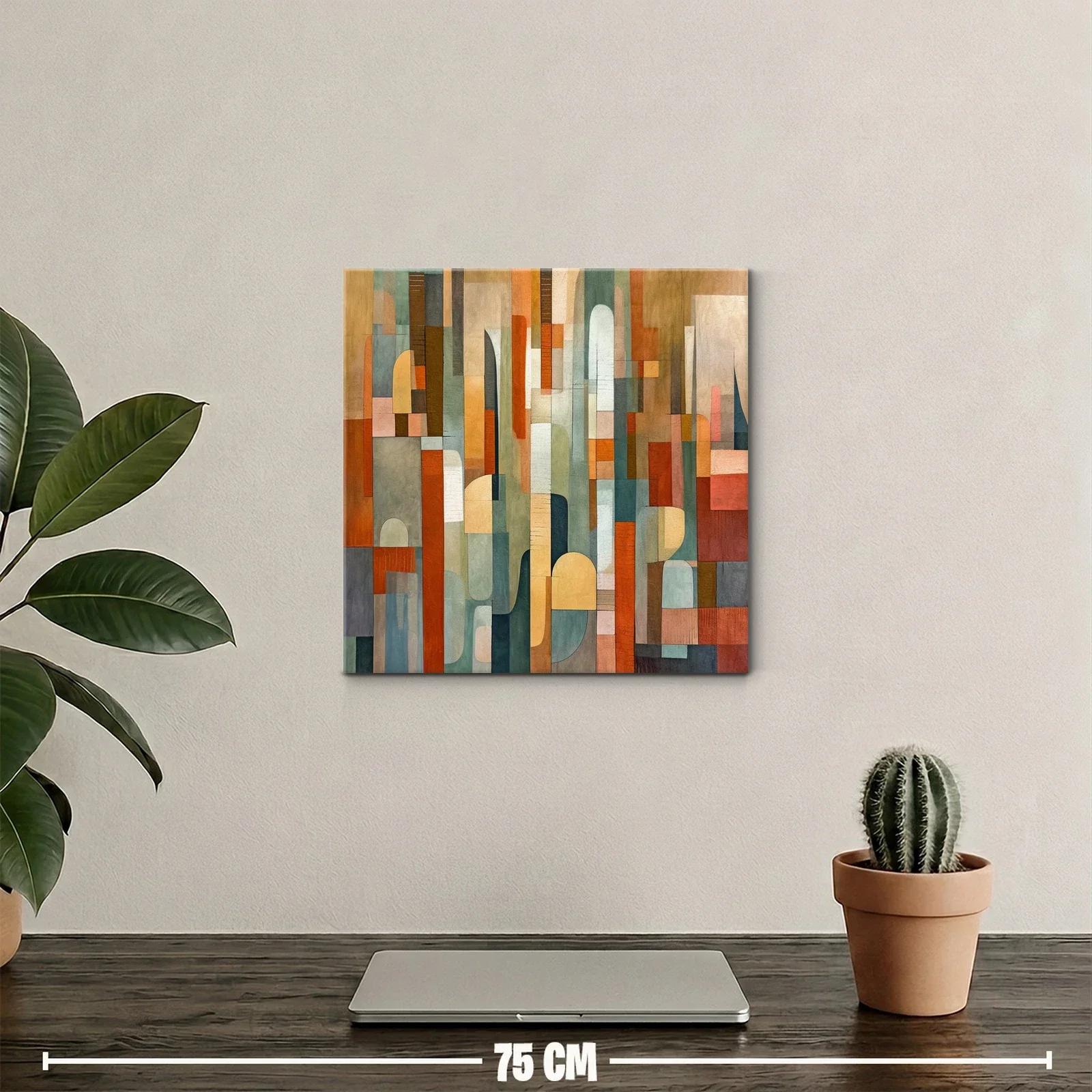 Composición abstracta con formas geométricas y tonos cálidos — miniatura 2