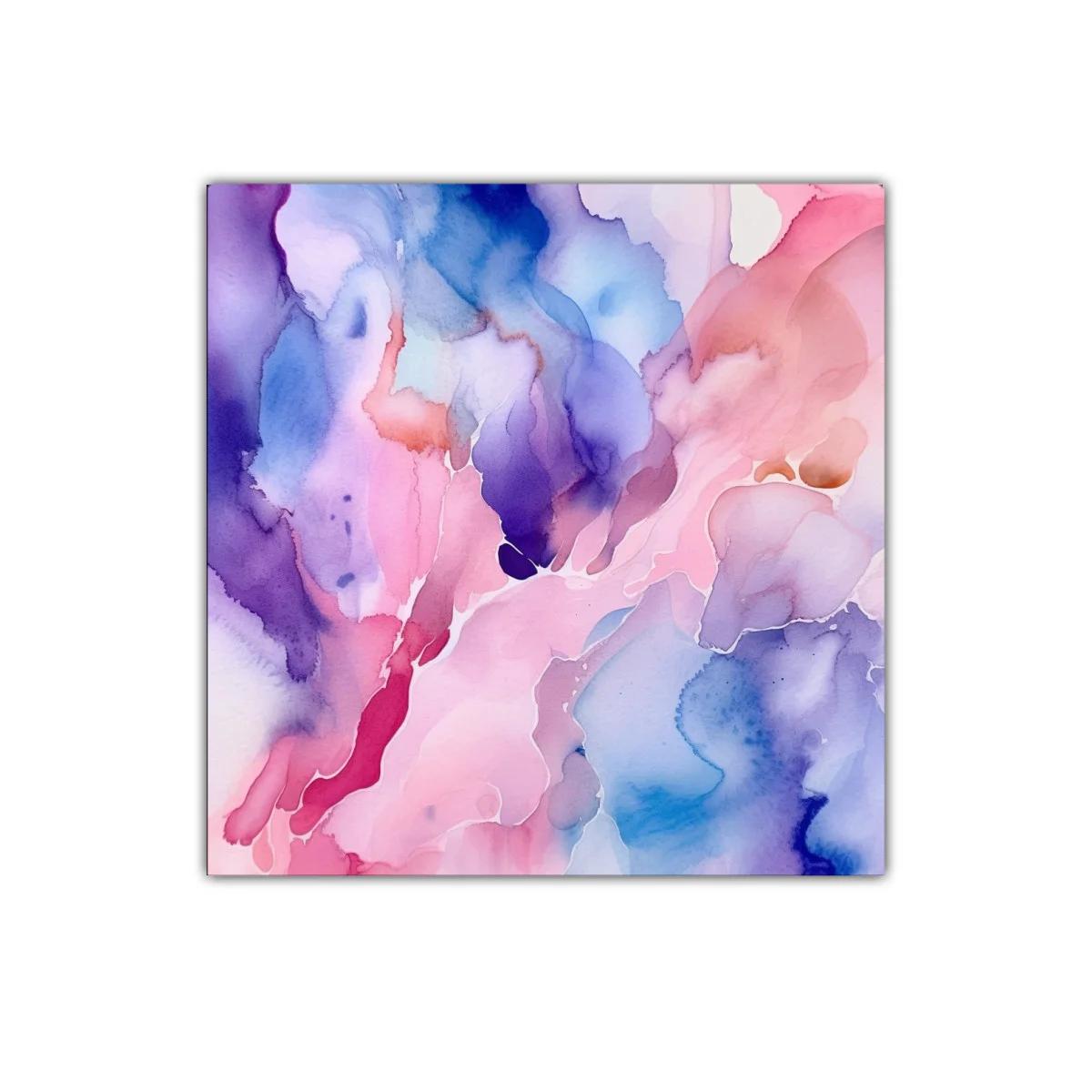 Cuadro abstracto con tonos suaves y vibrantes — miniatura 1