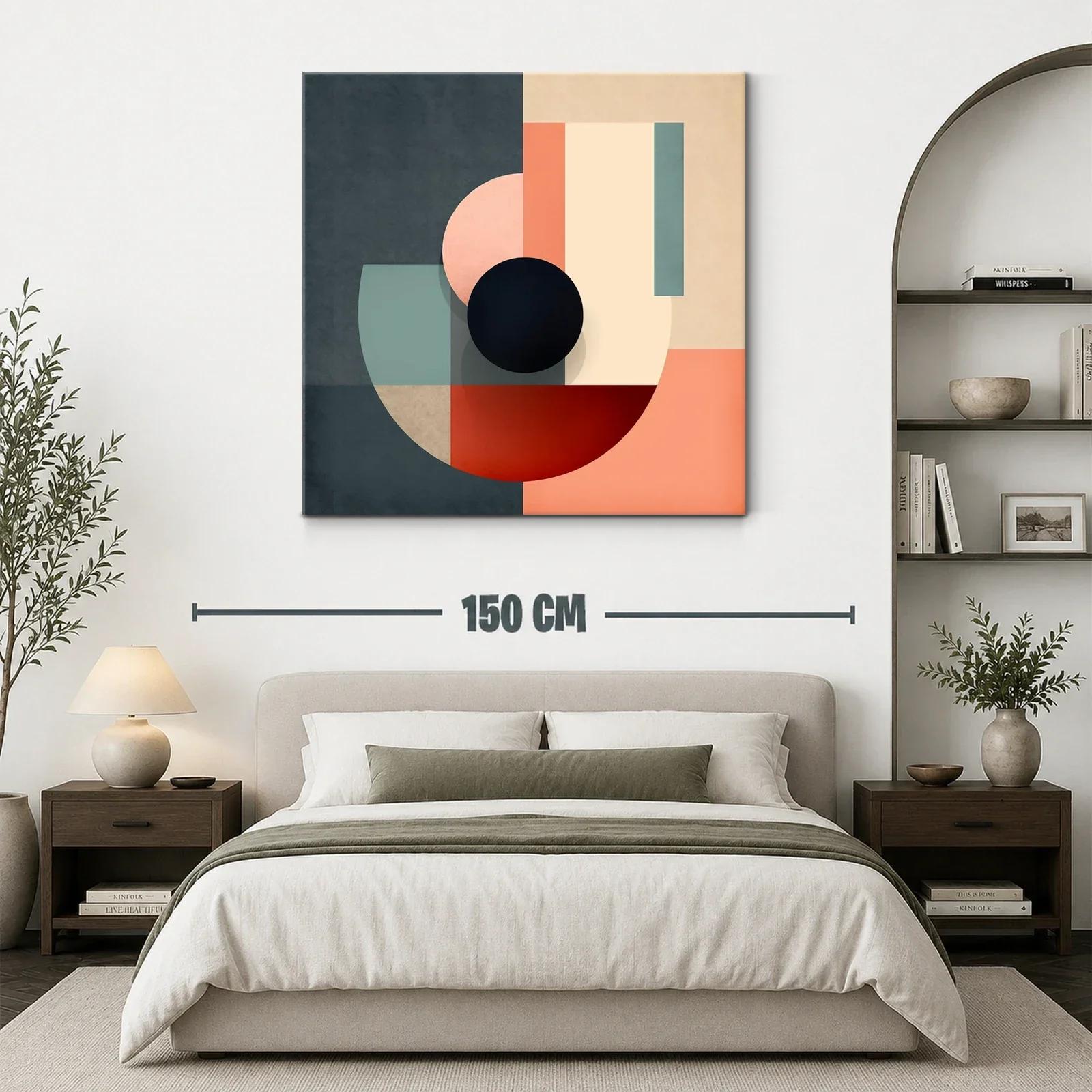 Composición geométrica en tonos tierra y negro elegante — miniatura 3