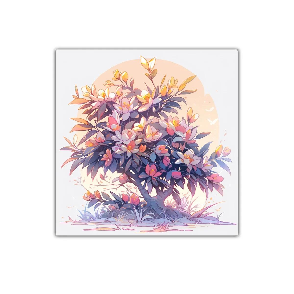 Árbol florido en tonos pastel para decoración delicada