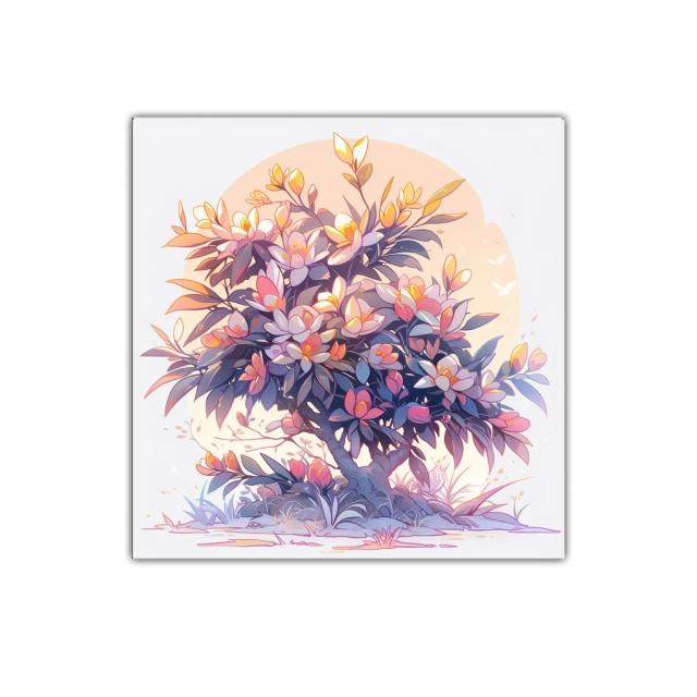 Árbol florido en tonos pastel para decoración delicada