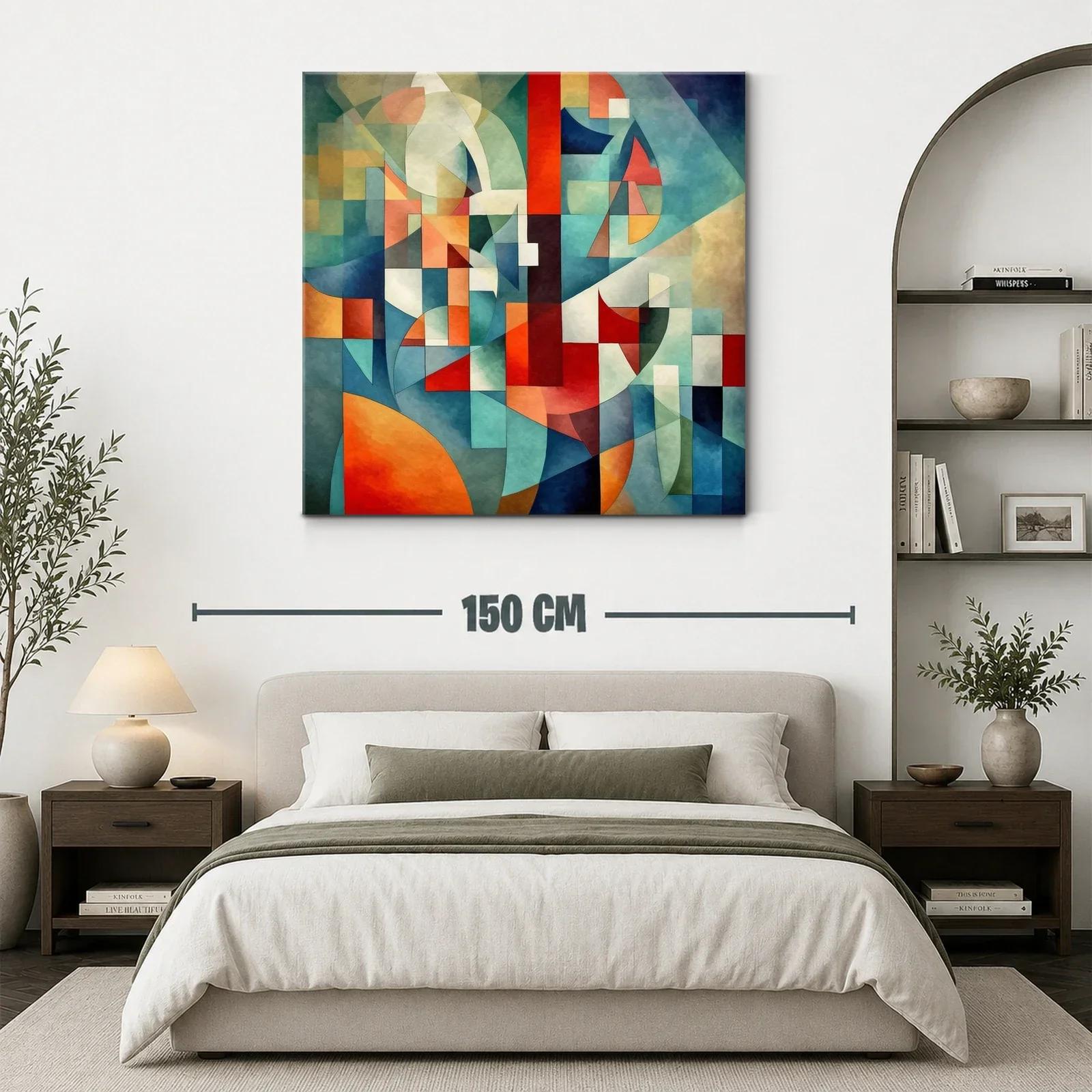 Composición abstracta con formas geométricas y tonos cálidos — miniatura 3