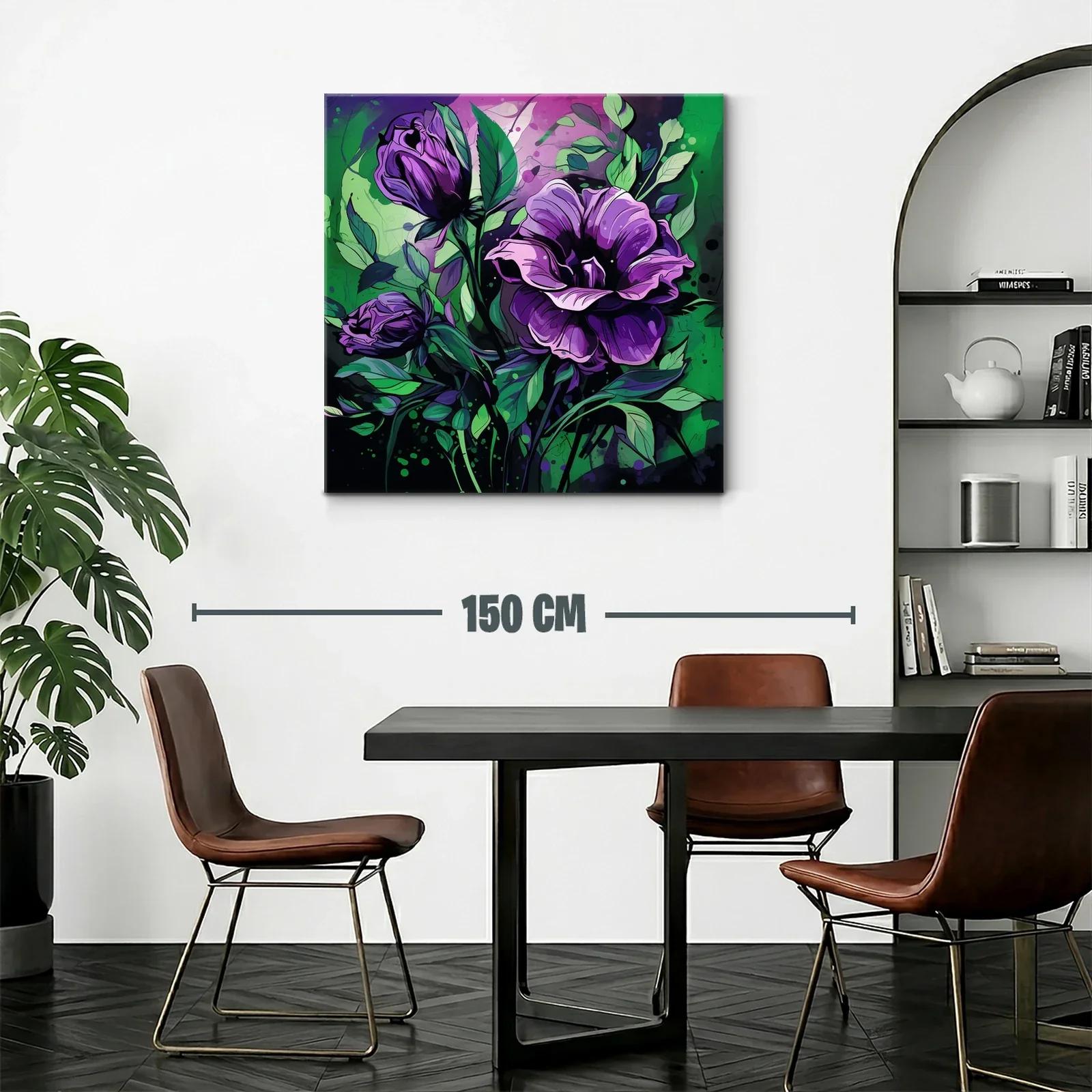 Floraciones vibrantes en tonos violetas y verdes — miniatura 2