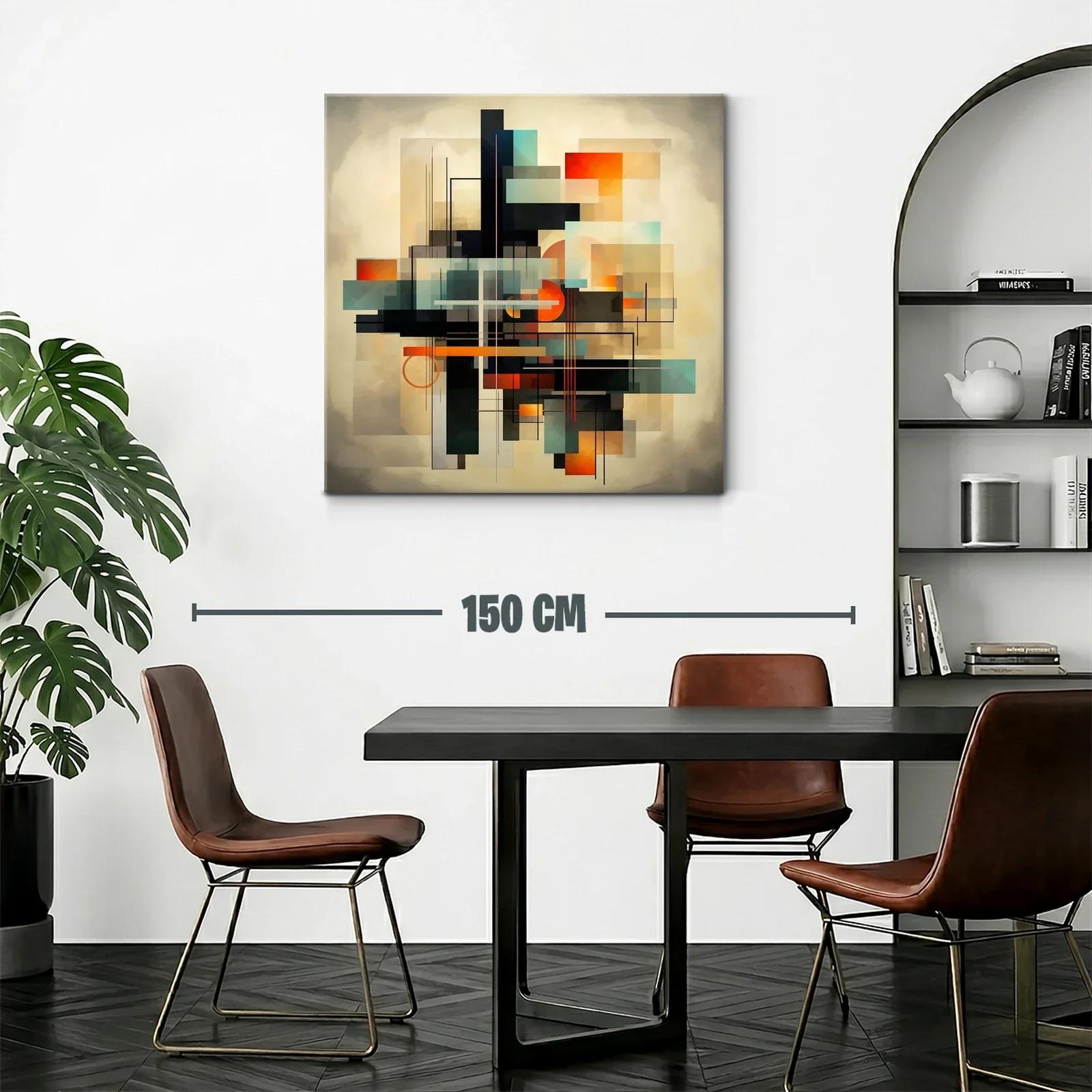 Composición abstracta con formas geométricas y tonos cálidos — miniatura 2