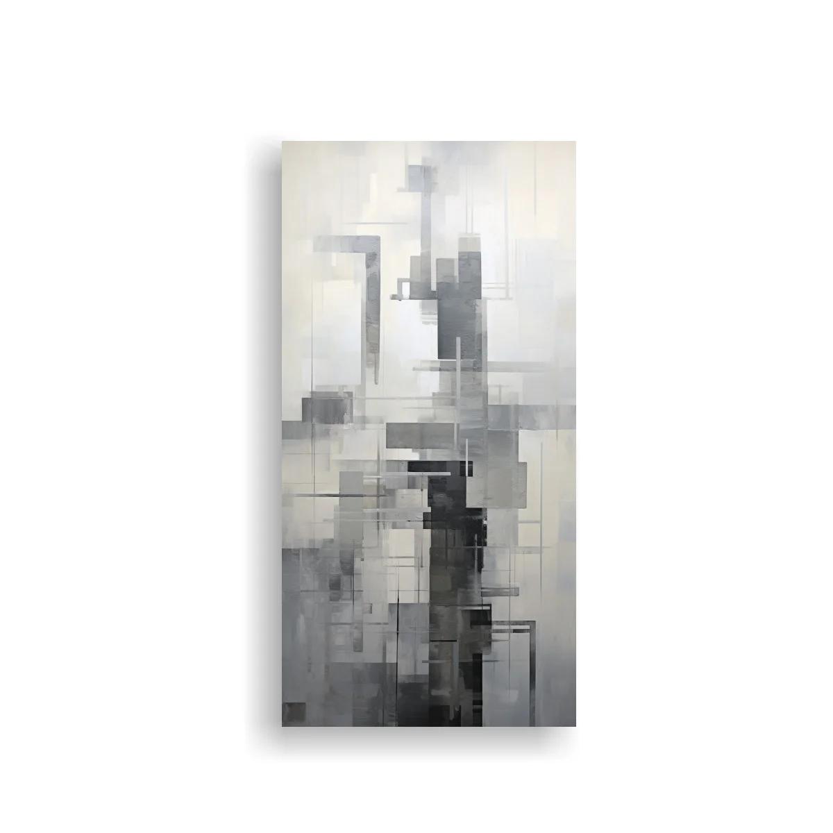 Cuadro abstracto de rectángulos y líneas superpuestas — imagen principal