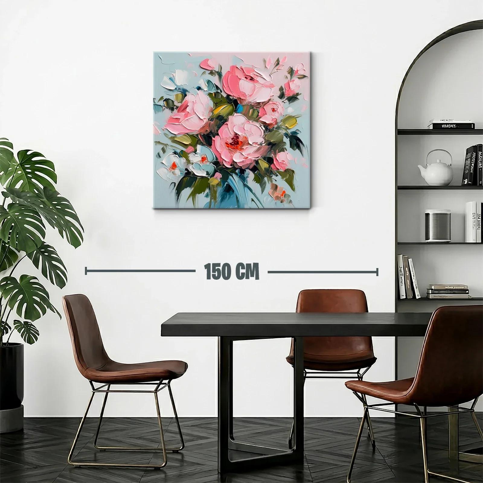 Ramo de flores en tonos rosa y blanco vibrantes — miniatura 2