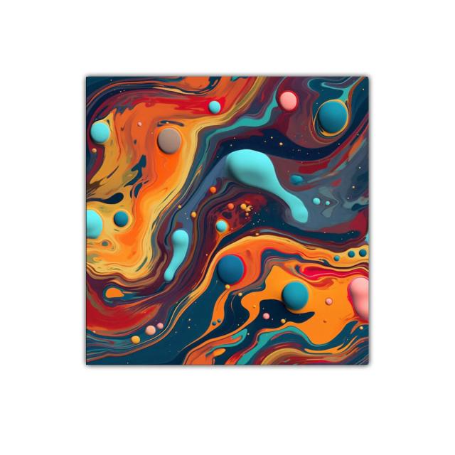 Cuadro abstracto con movimiento y colores vibrantes