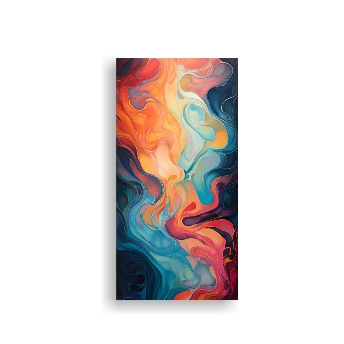 Cuadro remolino de humo de colores en contraste oscuro — imagen principal