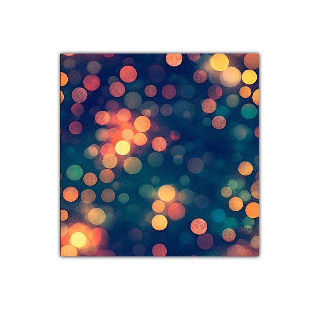 Cuadro decorativo con destellos de luces cálidas y tonos vibrantes