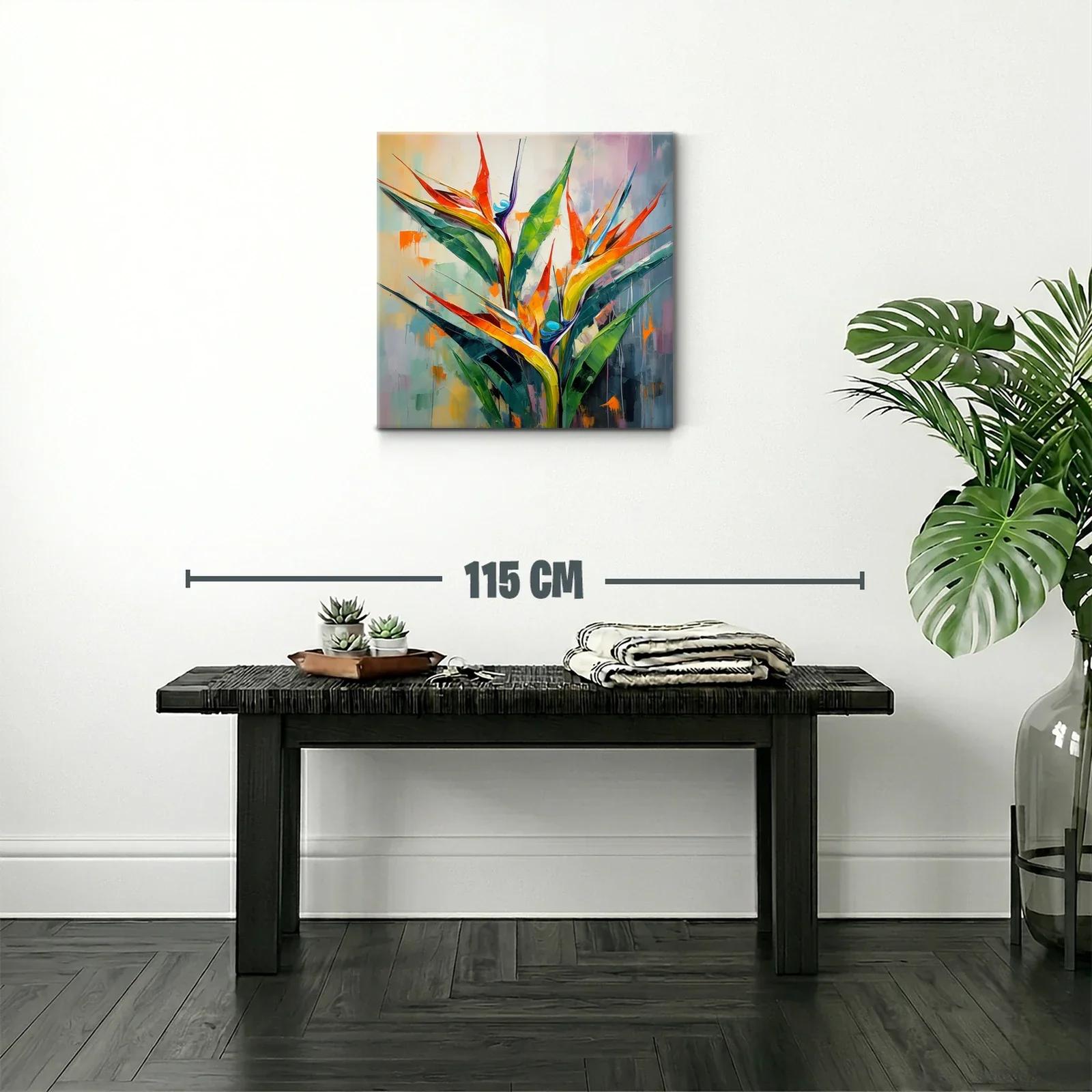 Cuadro moderno con vibrante flor exótica tropical — miniatura 2