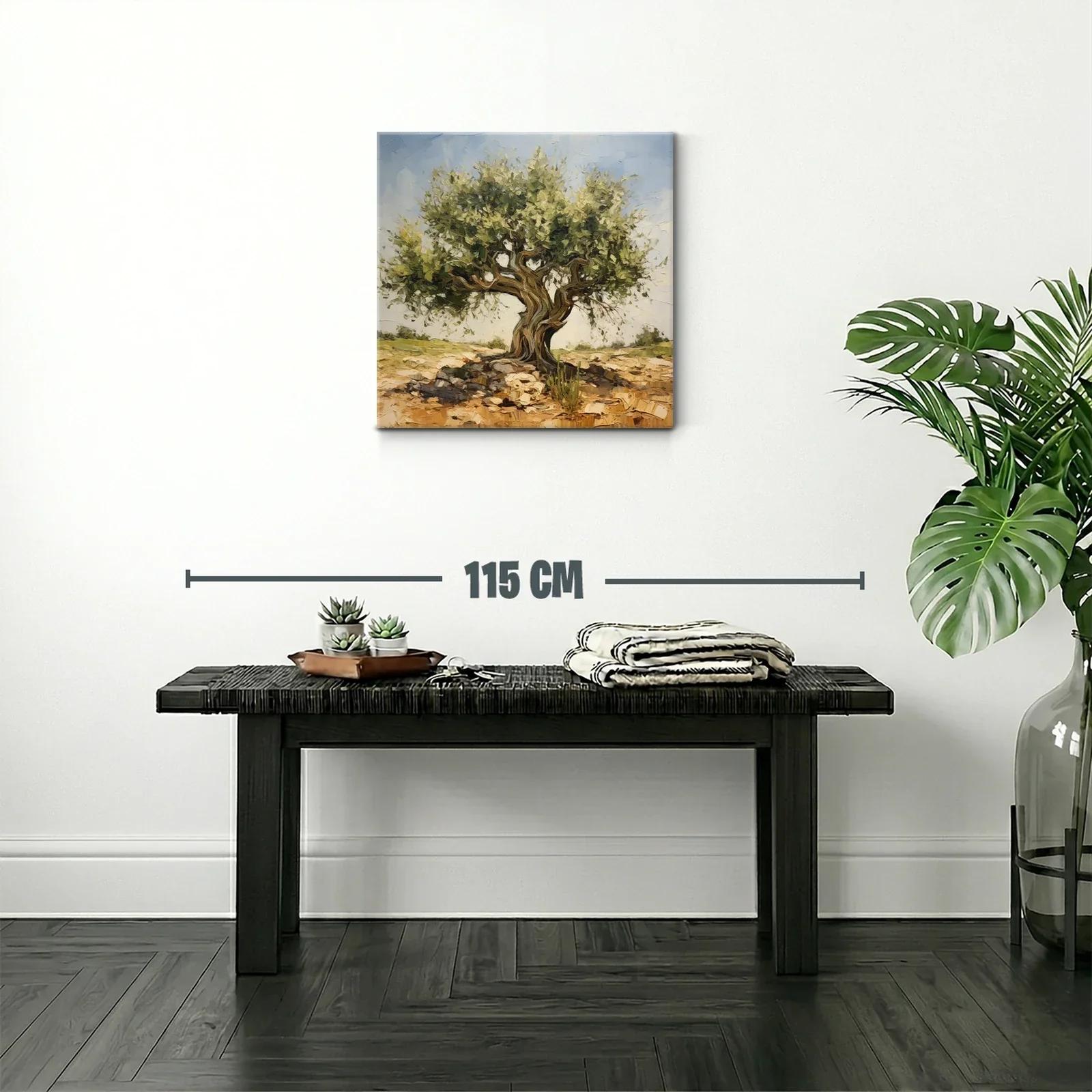 Cuadro árbol de olivo con paisaje sereno y luz natural — miniatura 2