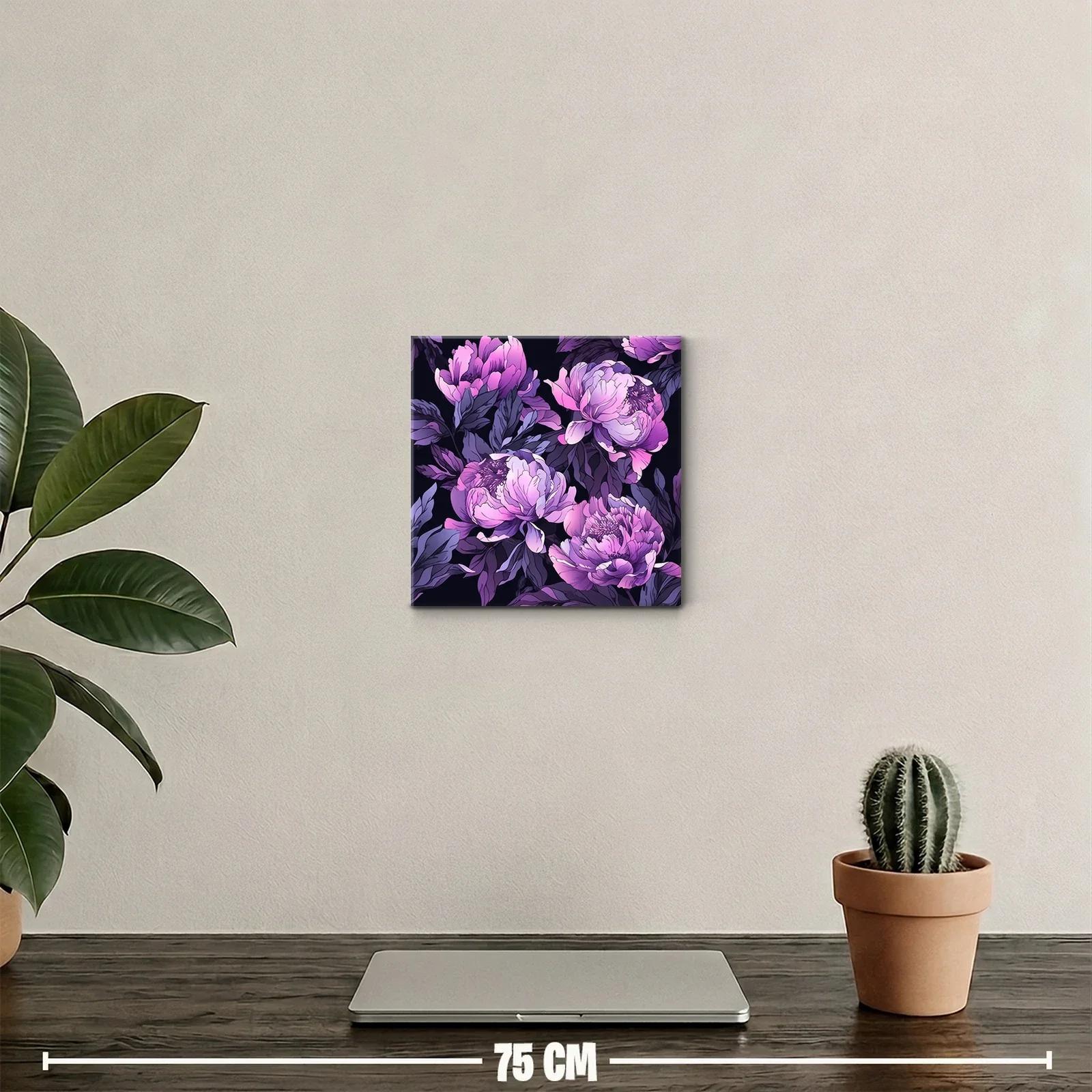 Flores violetas en un fondo oscuro elegante — miniatura 2
