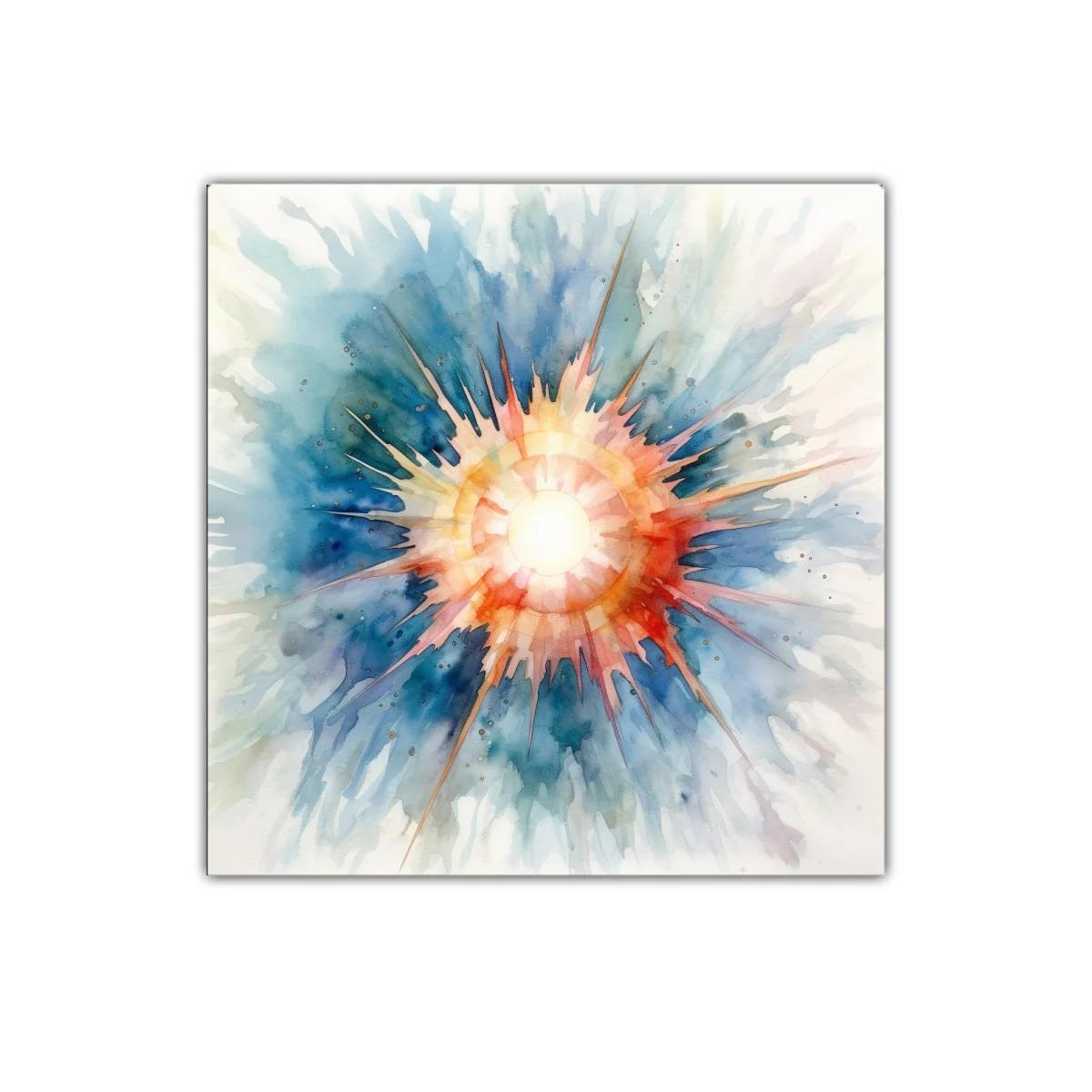 Explosión de color con tonos cálidos y fríos vibrantes