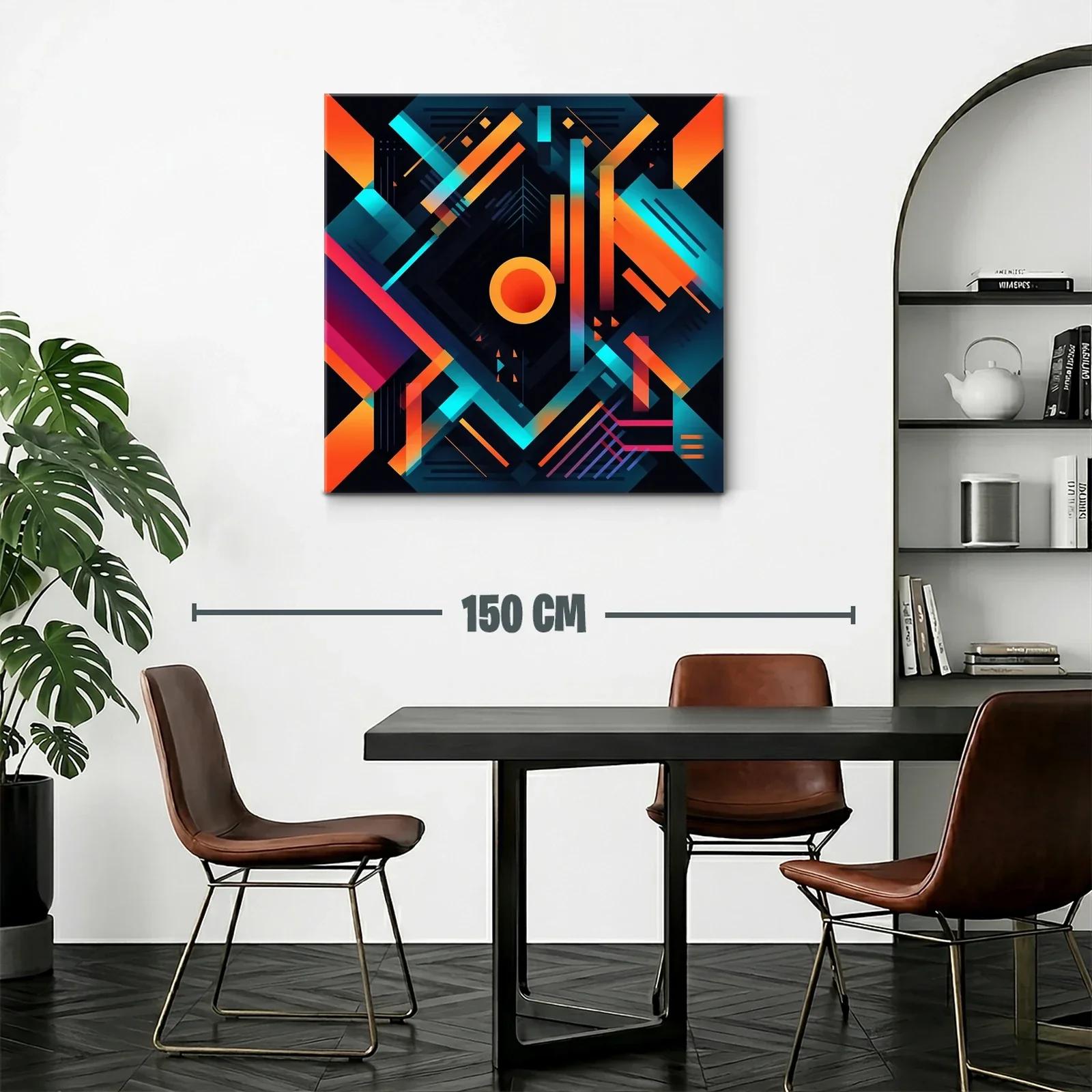 Diseño geométrico vibrante con contrastes luminosos y oscuros — miniatura 2