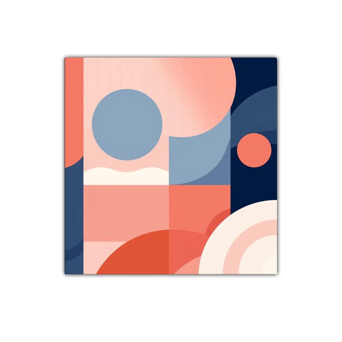 Cuadro decorativo con formas geométricas y tonos cálidos — imagen principal