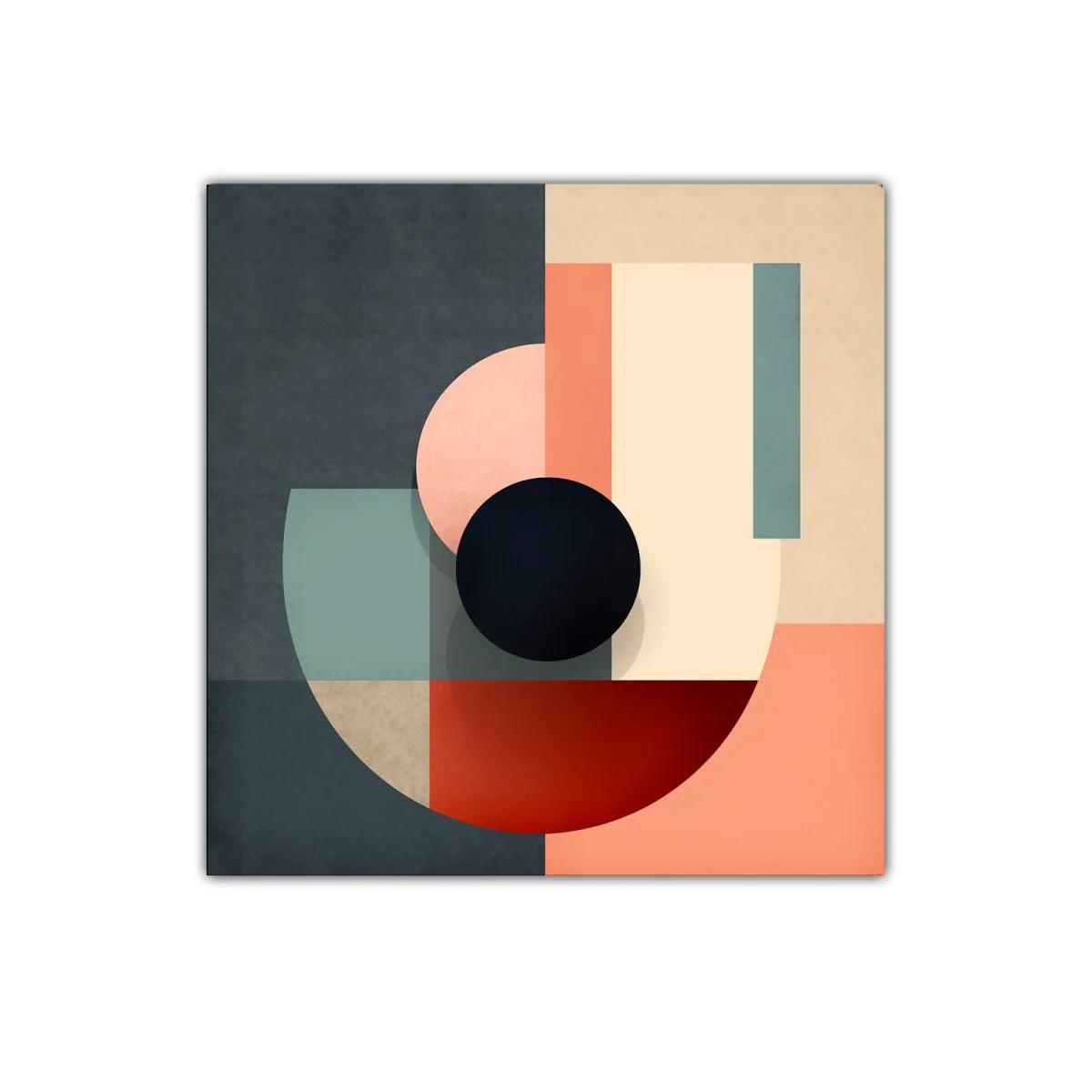 Composición geométrica en tonos tierra y negro elegante — imagen principal