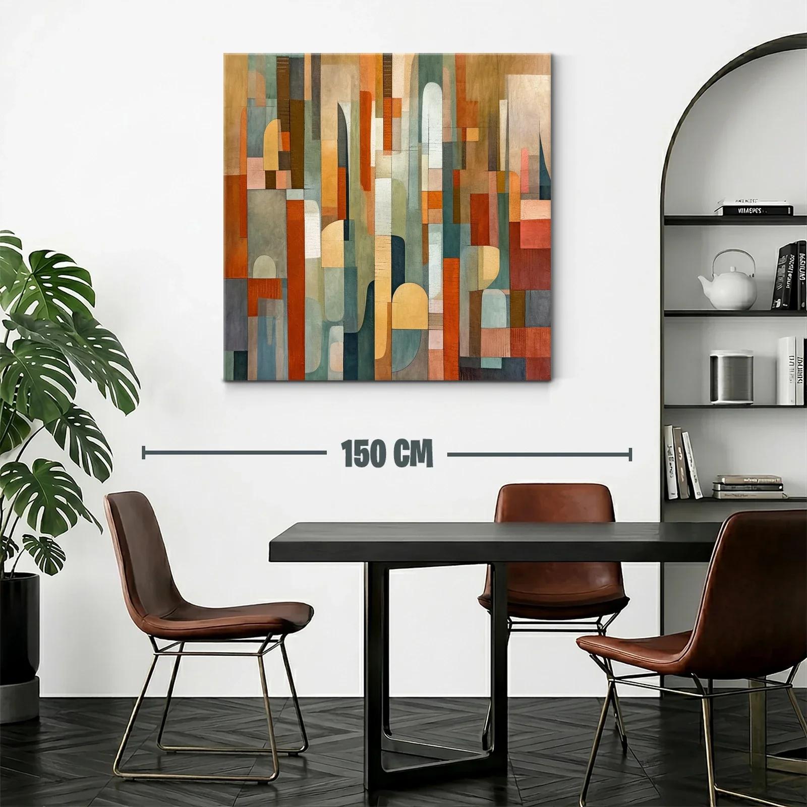 Composición abstracta con formas geométricas y tonos cálidos — miniatura 2