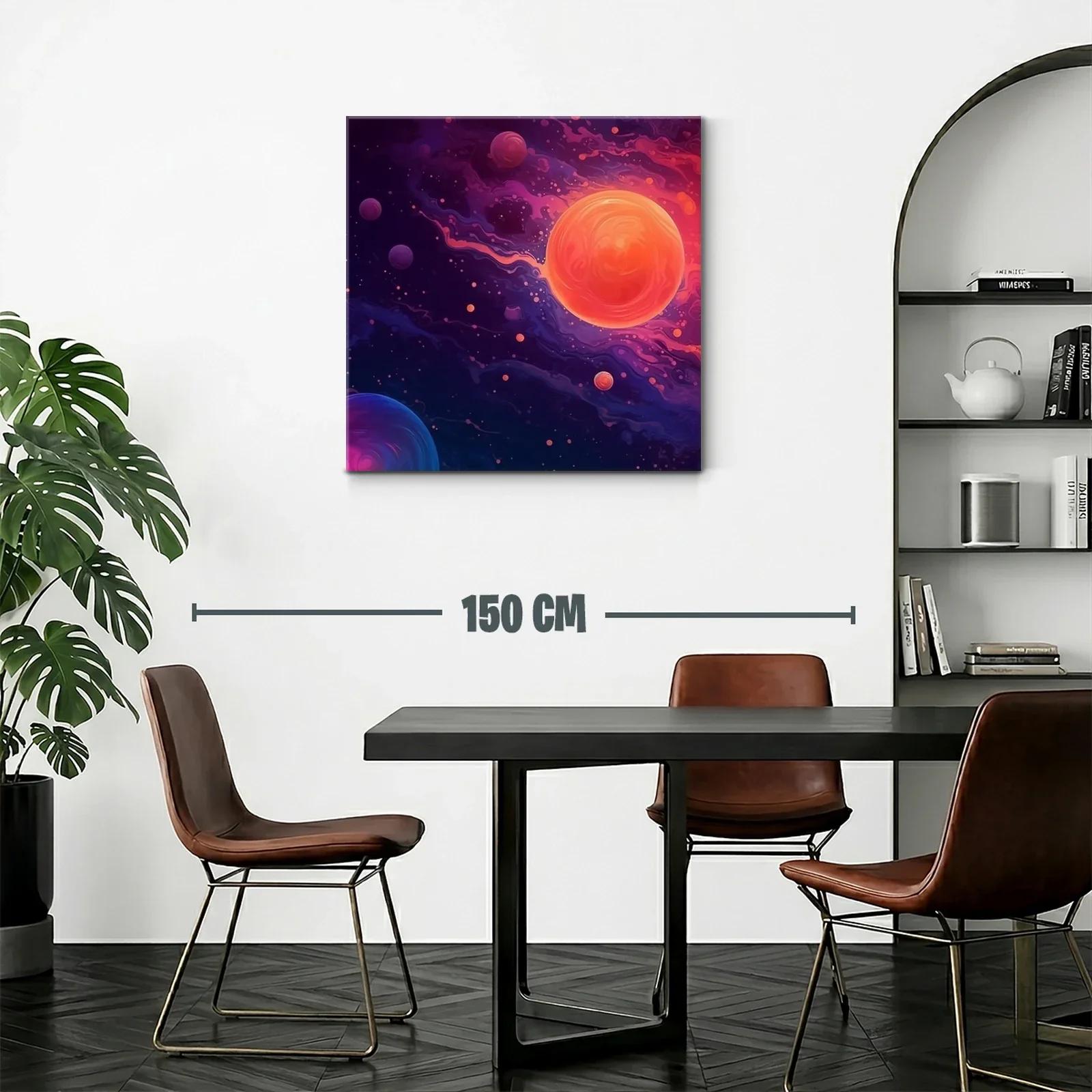 Cuadro cósmico con planetas vibrantes y energía galáctica — miniatura 2