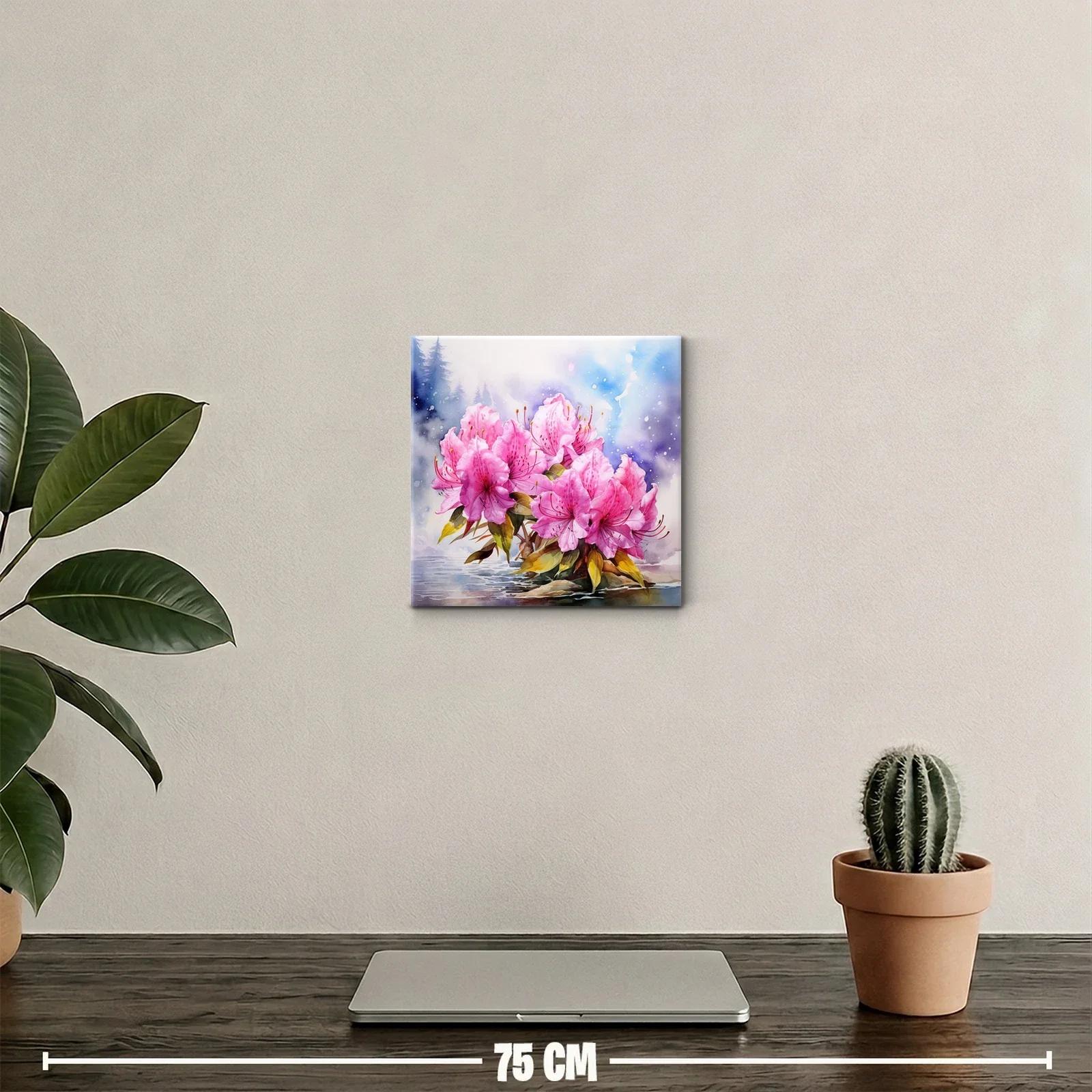 Delicado ramo de flores rosadas con fondo etéreo y acuático — miniatura 2