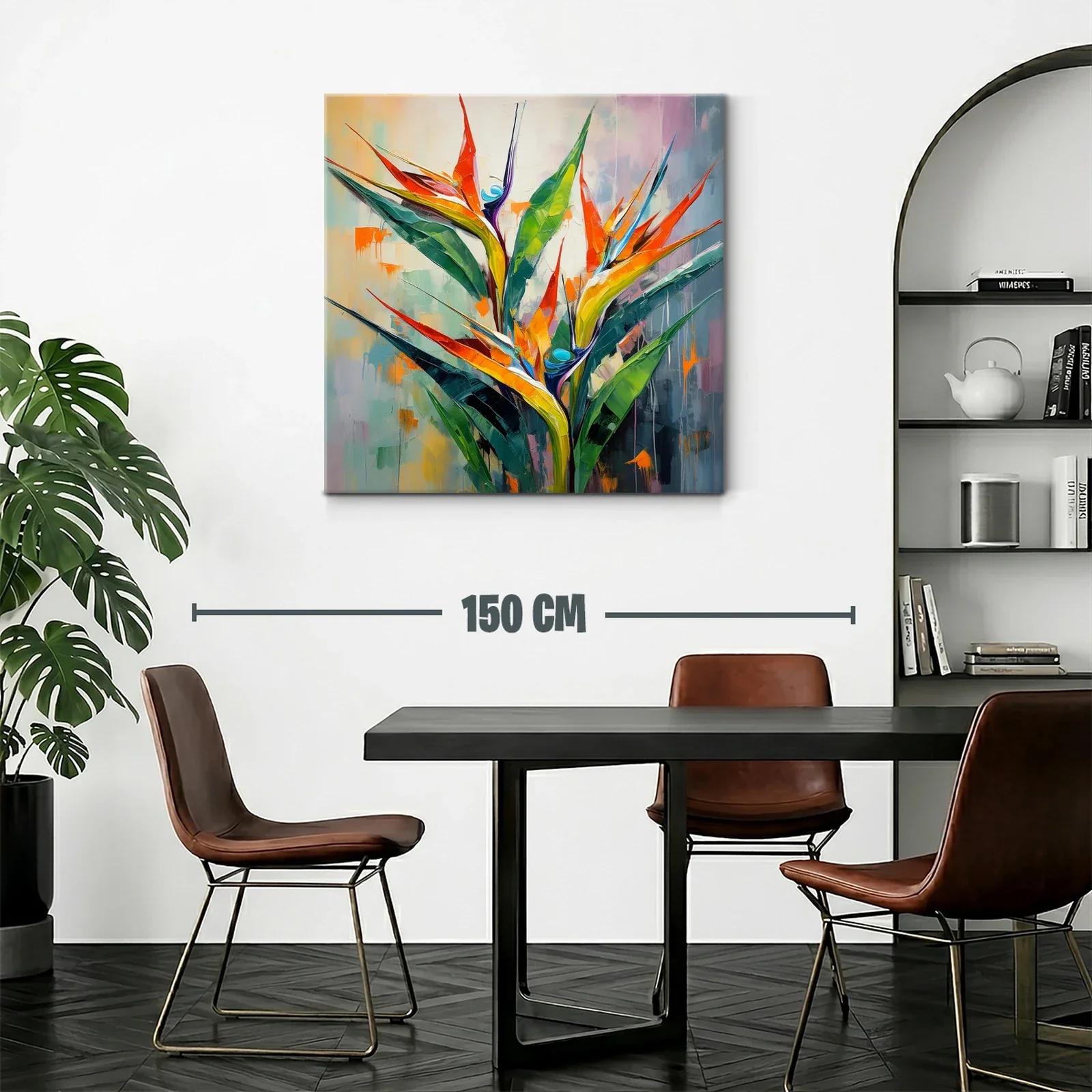 Cuadro moderno con vibrante flor exótica tropical — miniatura 2