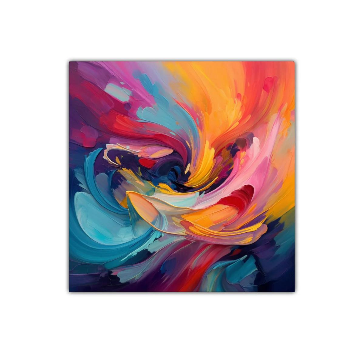 Explosión de color vibrante en abstracción dinámica