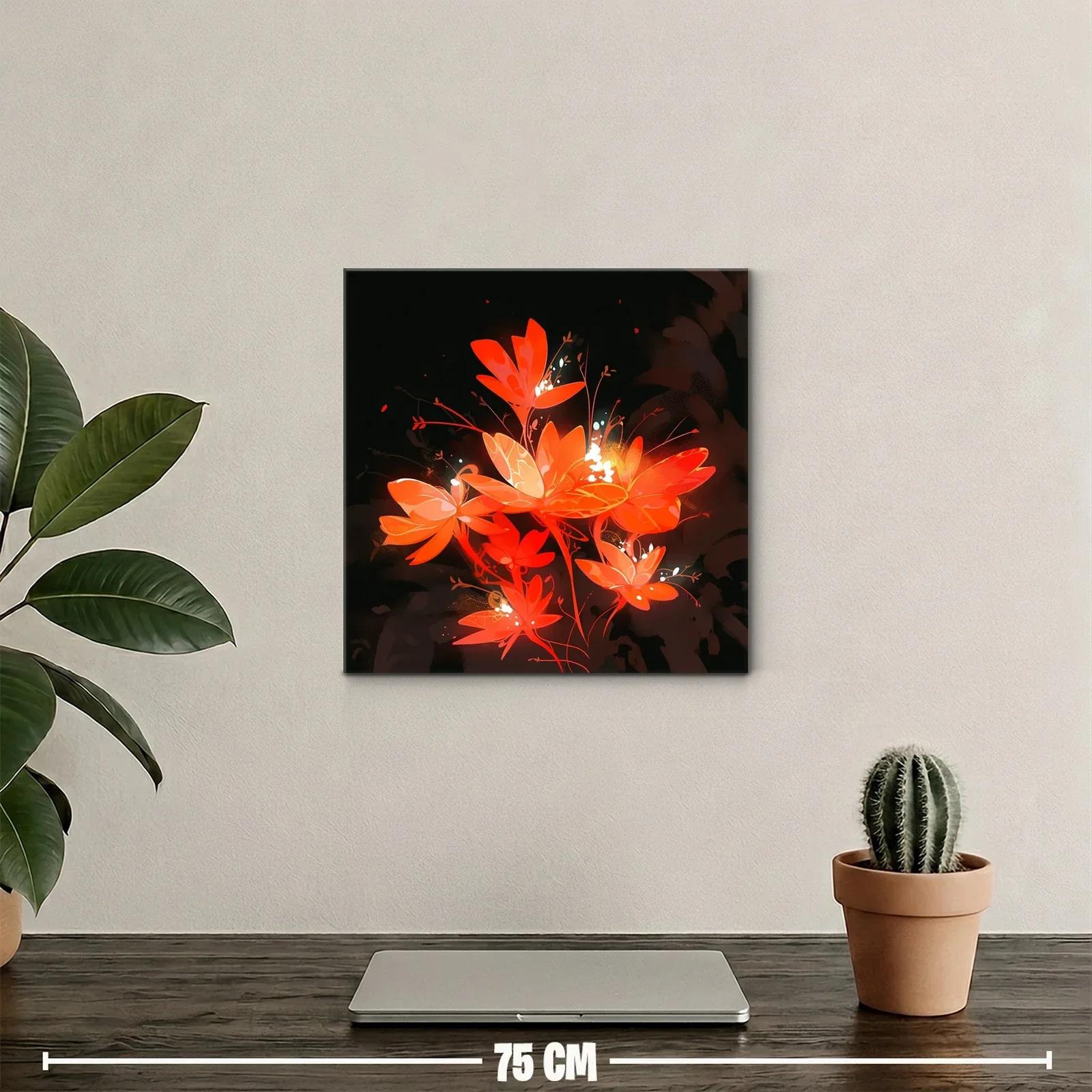 Flores en tonos cálidos que iluminan la oscuridad — miniatura 2