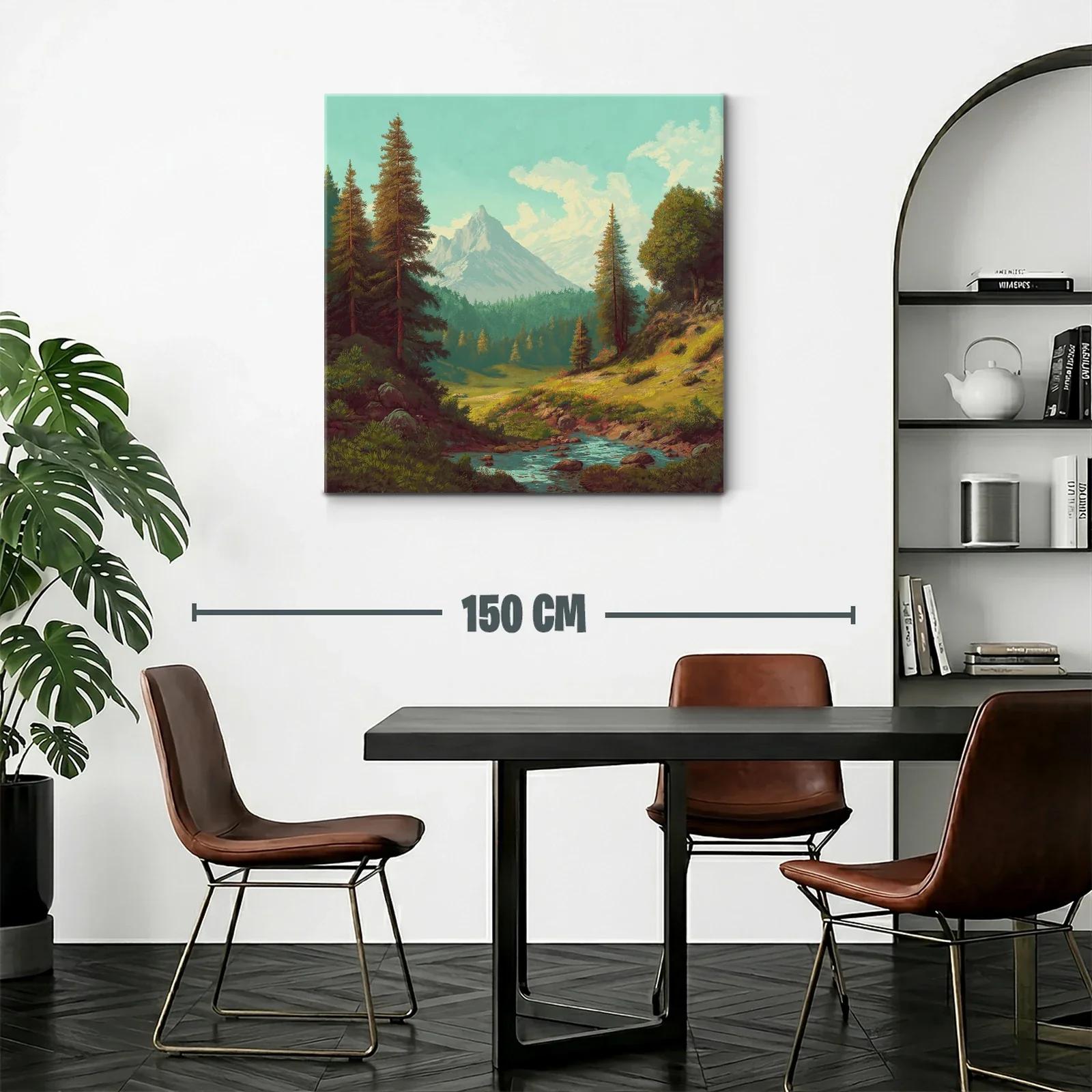 Paisaje natural con río y montañas en calma — miniatura 2