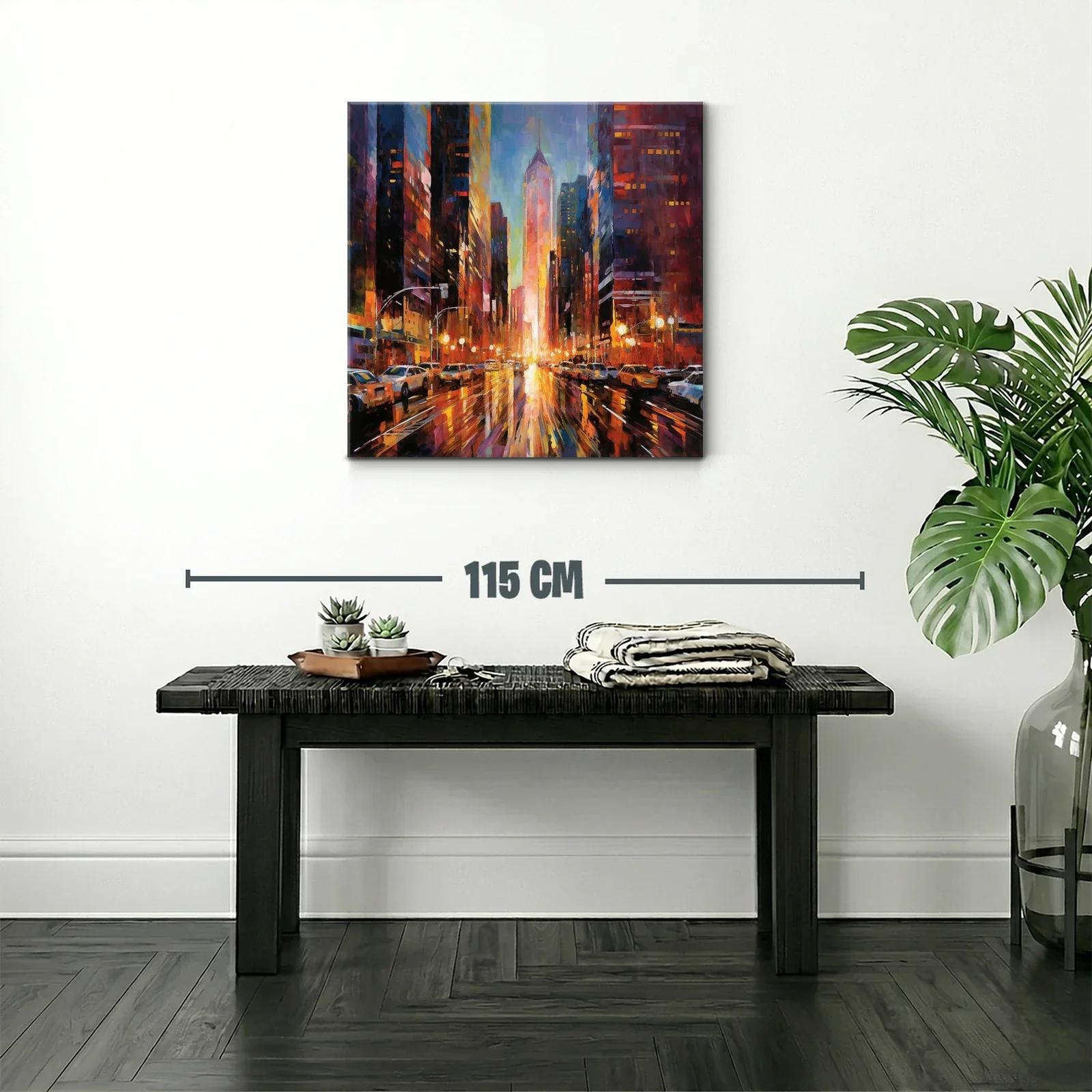 Atardecer urbanita con reflejos intensos y vibrantes — miniatura 2