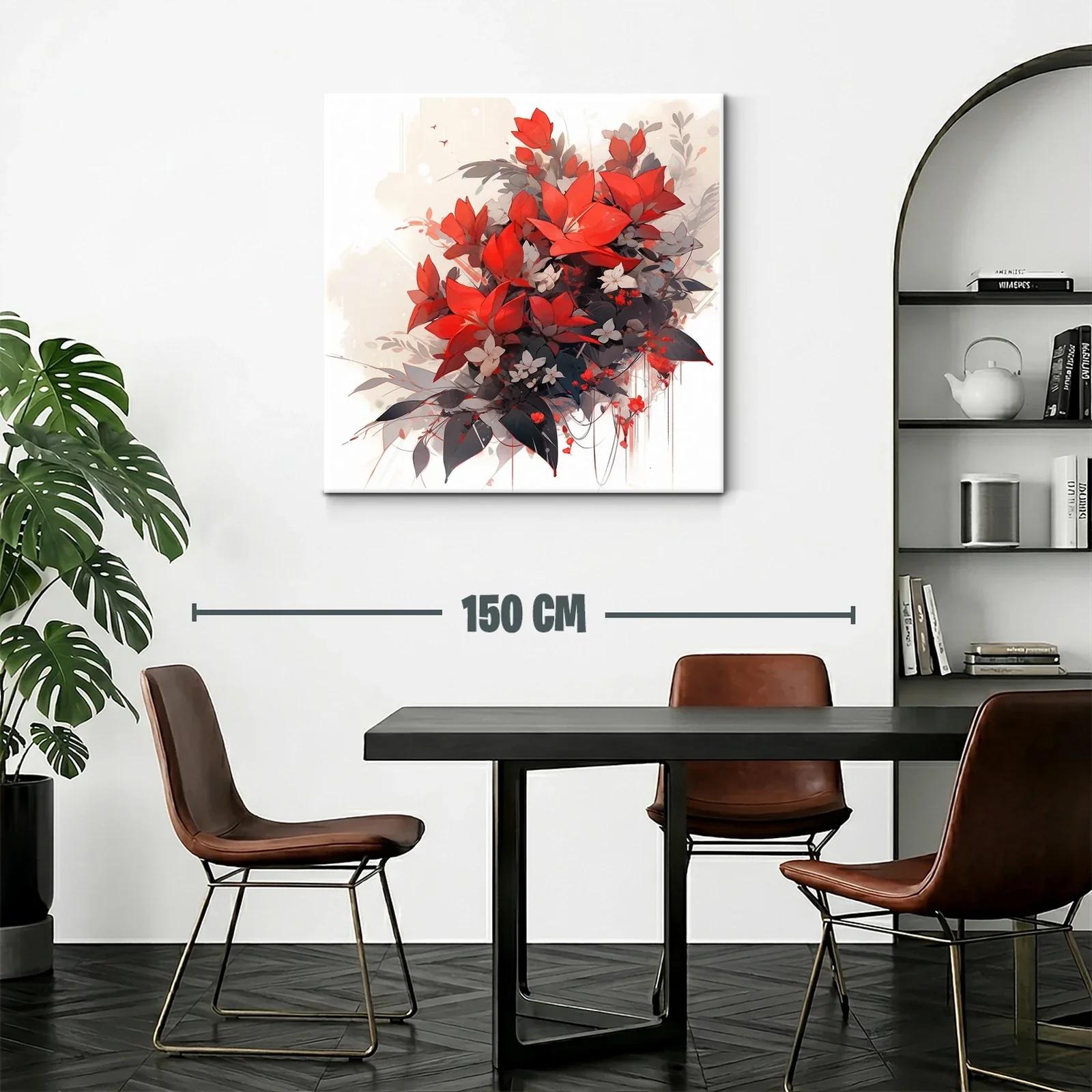 Ramo vibrante de flores rojas con toque moderno — miniatura 2