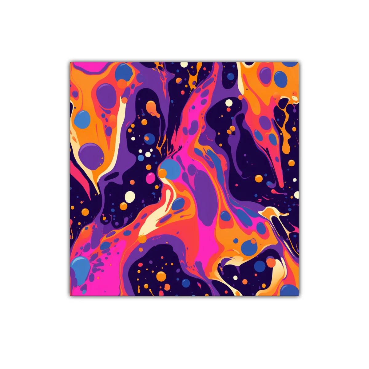 Cuadro abstracto vibrante con contrastes intensos y dinámicos