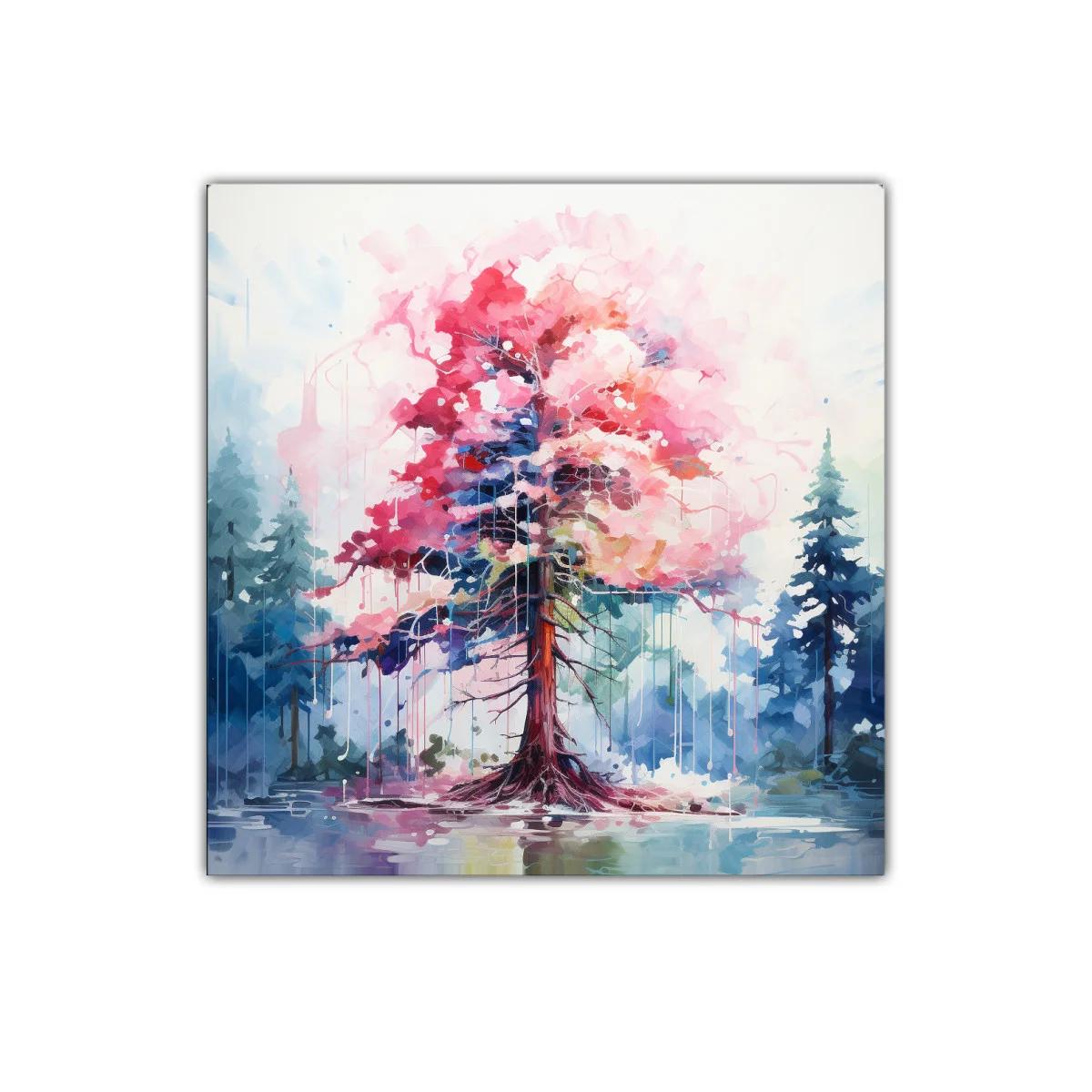 Árbol en tonos vibrantes que transforma el paisaje natural — imagen principal