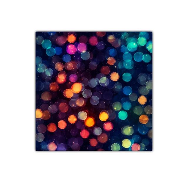 Cuadro decorativo con luces difusas en tonos vibrantes