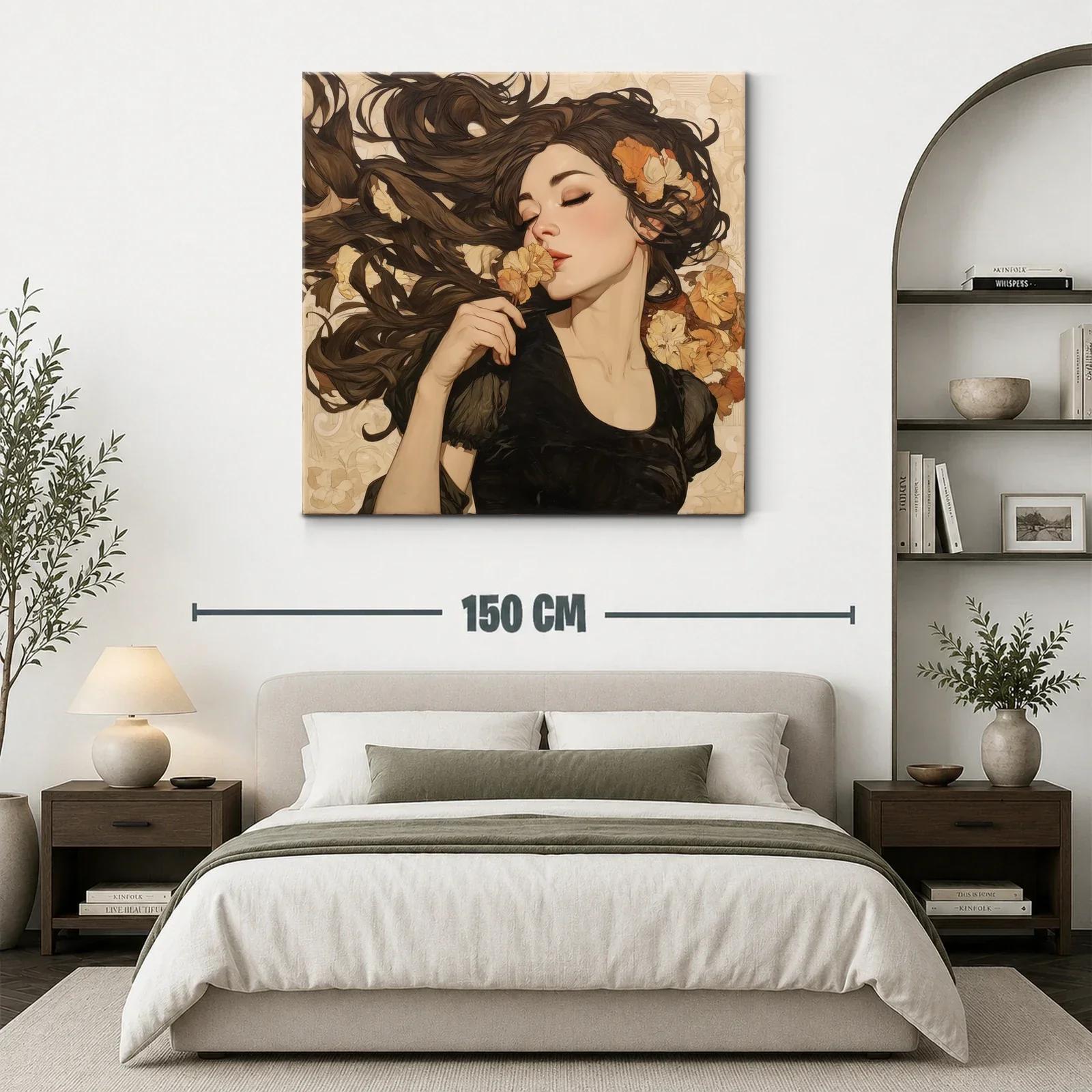 Retrato femenino con flores y melena al viento — miniatura 3