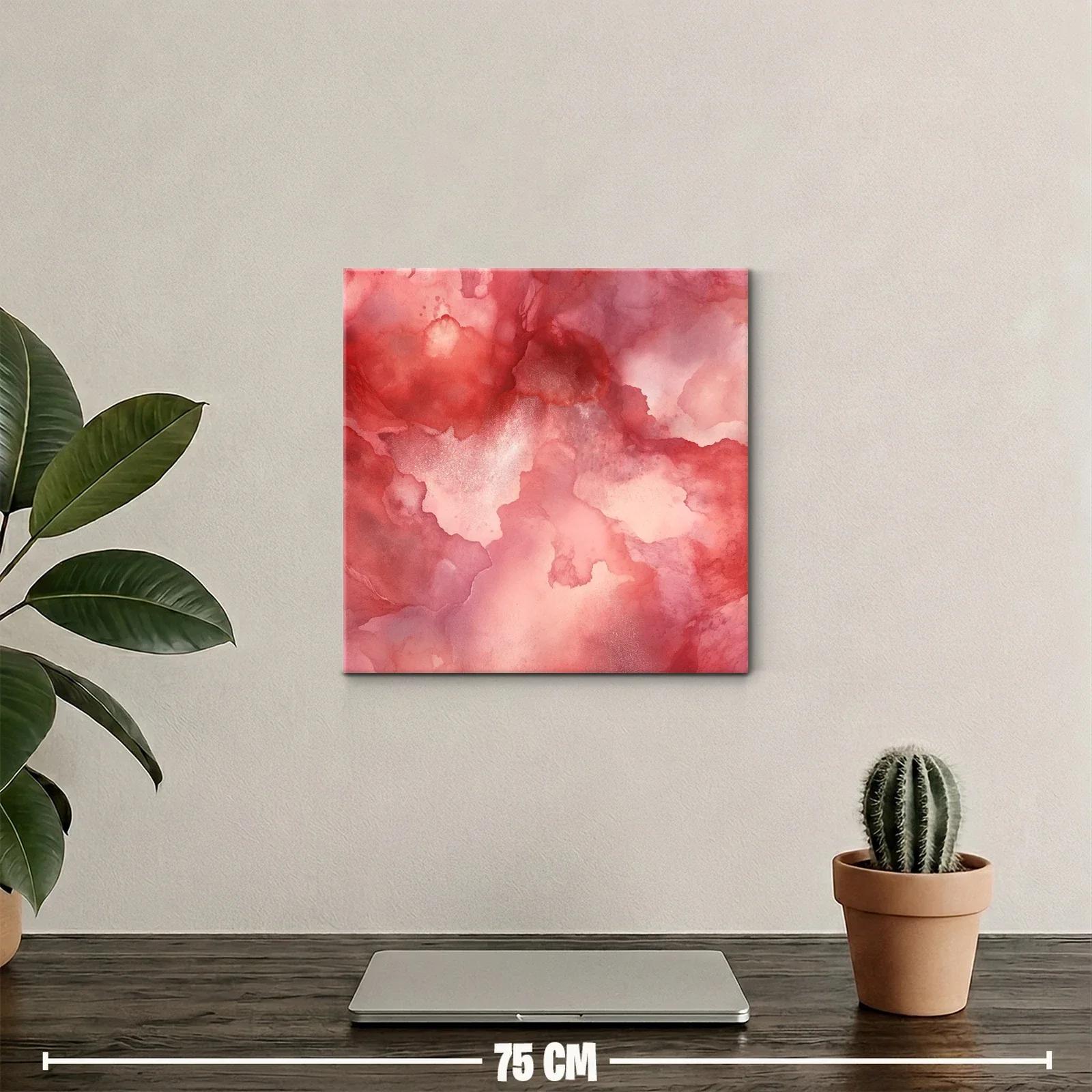 Composición abstracta en tonos cálidos y rojos vibrantes — miniatura 2
