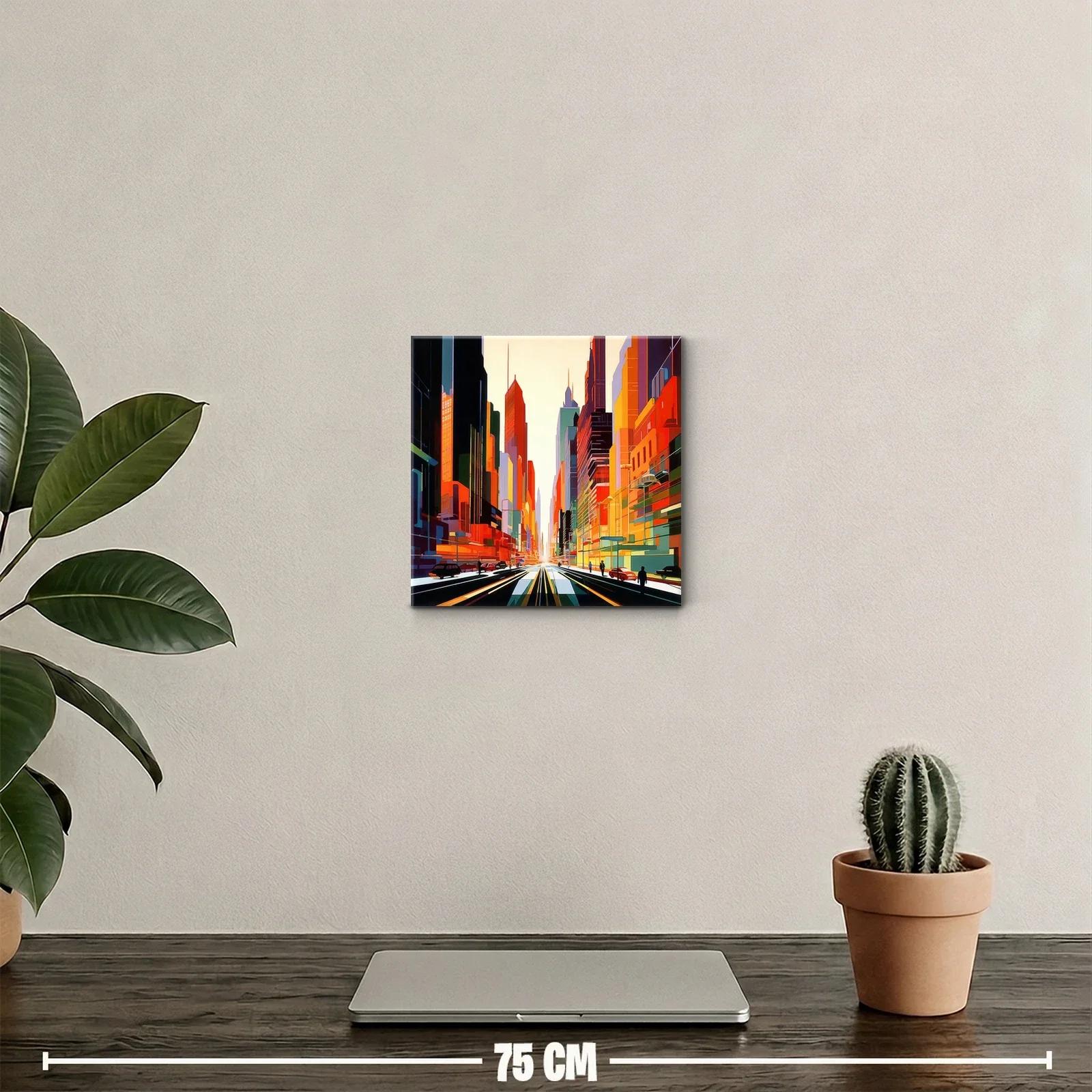 Perspectiva urbana con colores vibrantes al amanecer — miniatura 2