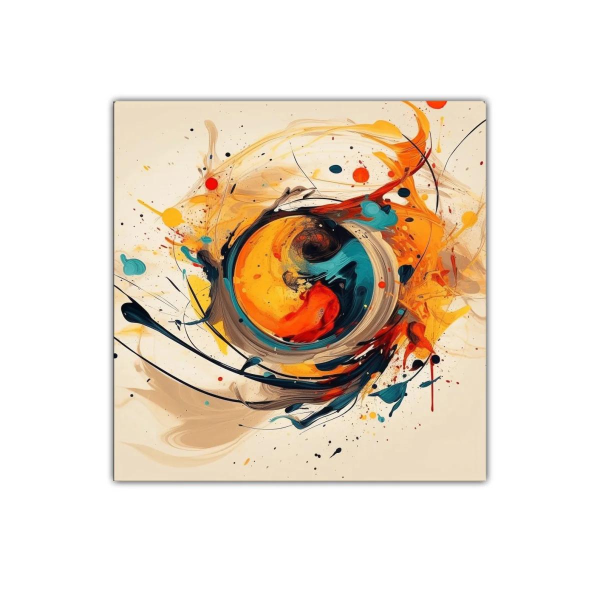 Composición abstracta con explosión de colores vibrantes — imagen principal