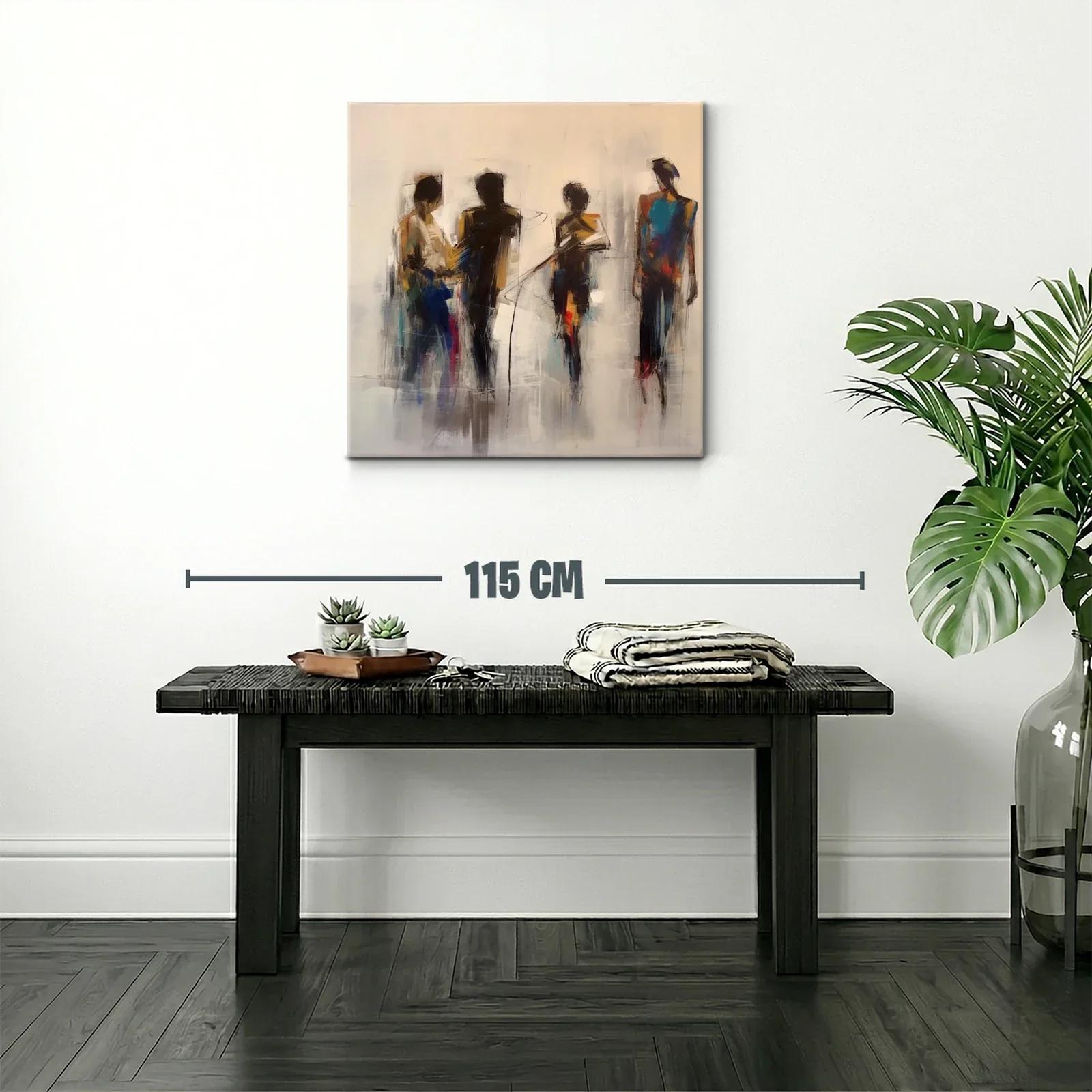 Composición abstracta de figuras humanas en movimiento — miniatura 2