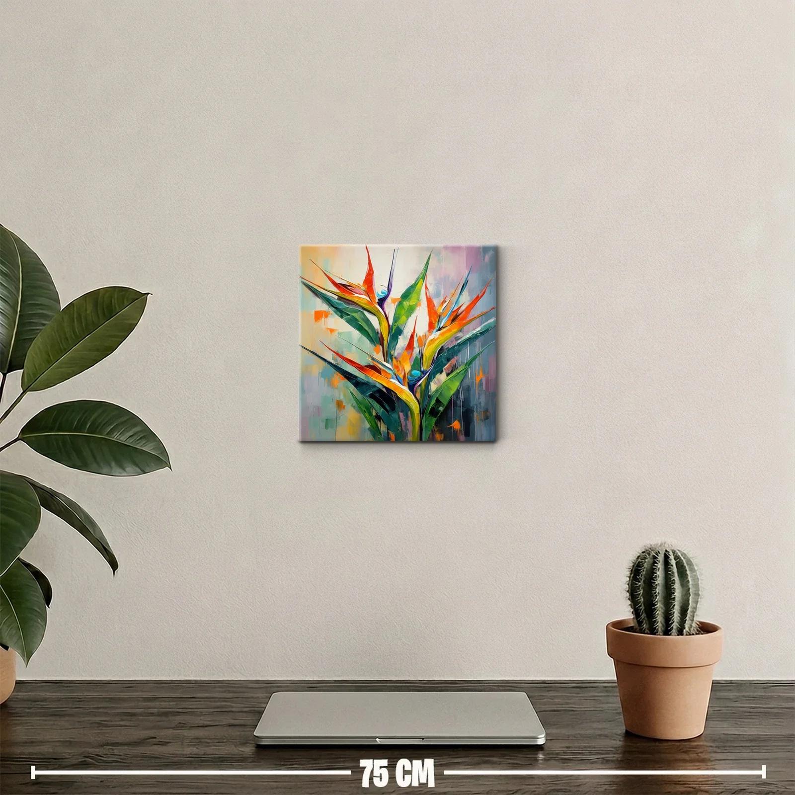 Cuadro moderno con vibrante flor exótica tropical — miniatura 2