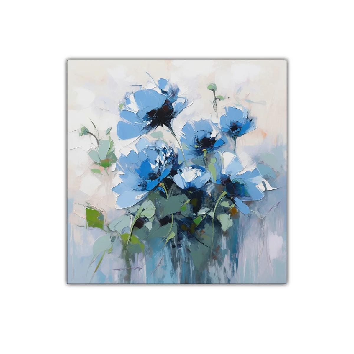 Decoración con ramo de flores azules en tonos suaves — imagen principal