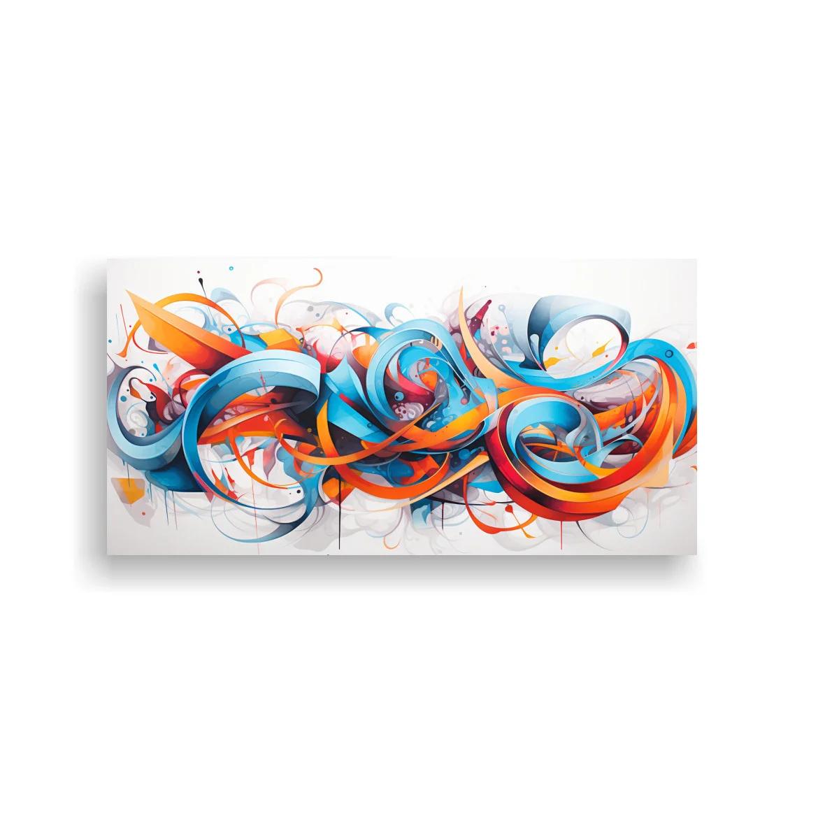 Cuadro remolinos abstractos de cintas entrelazadas