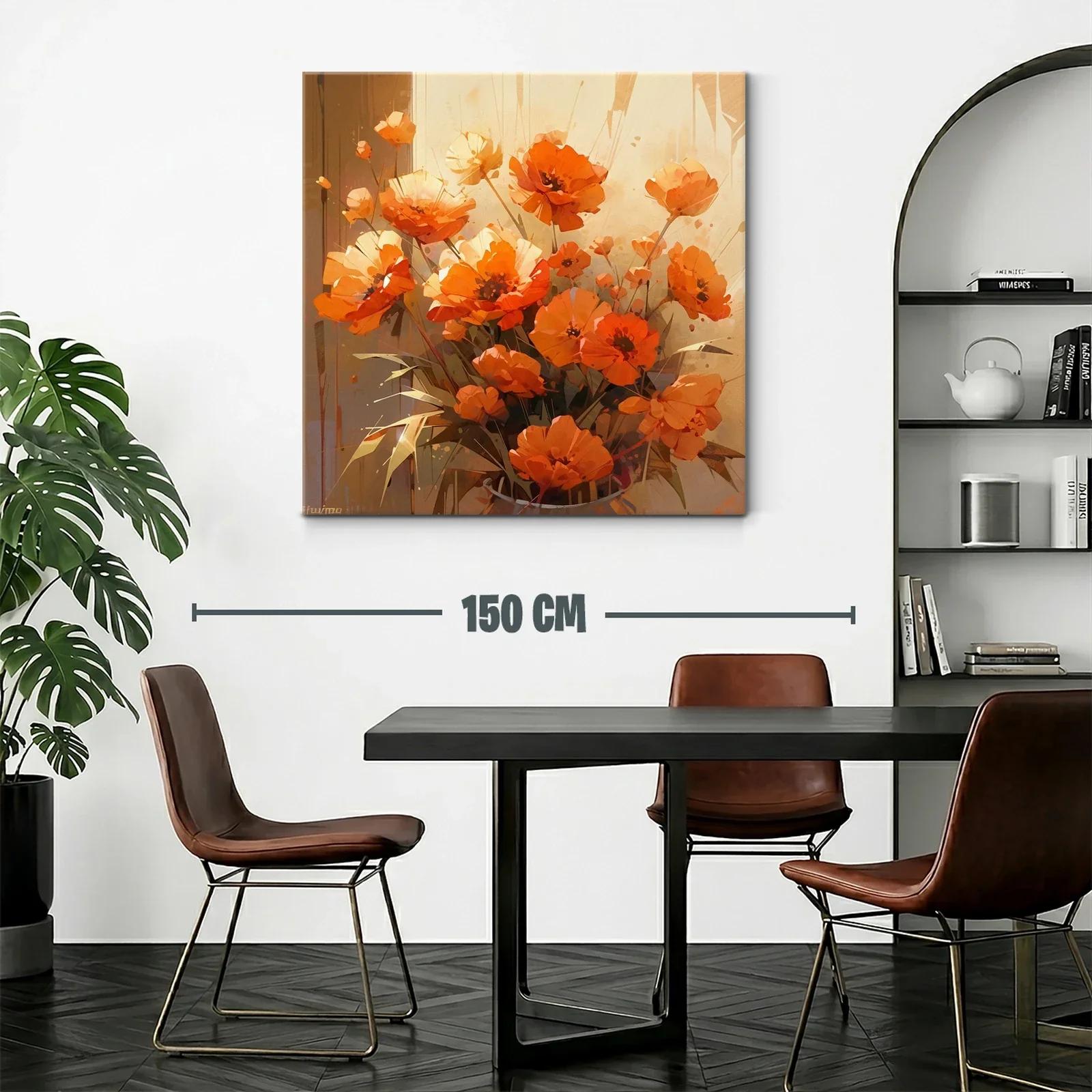 Vibrante ramo de flores naranjas en ambiente cálido — miniatura 2