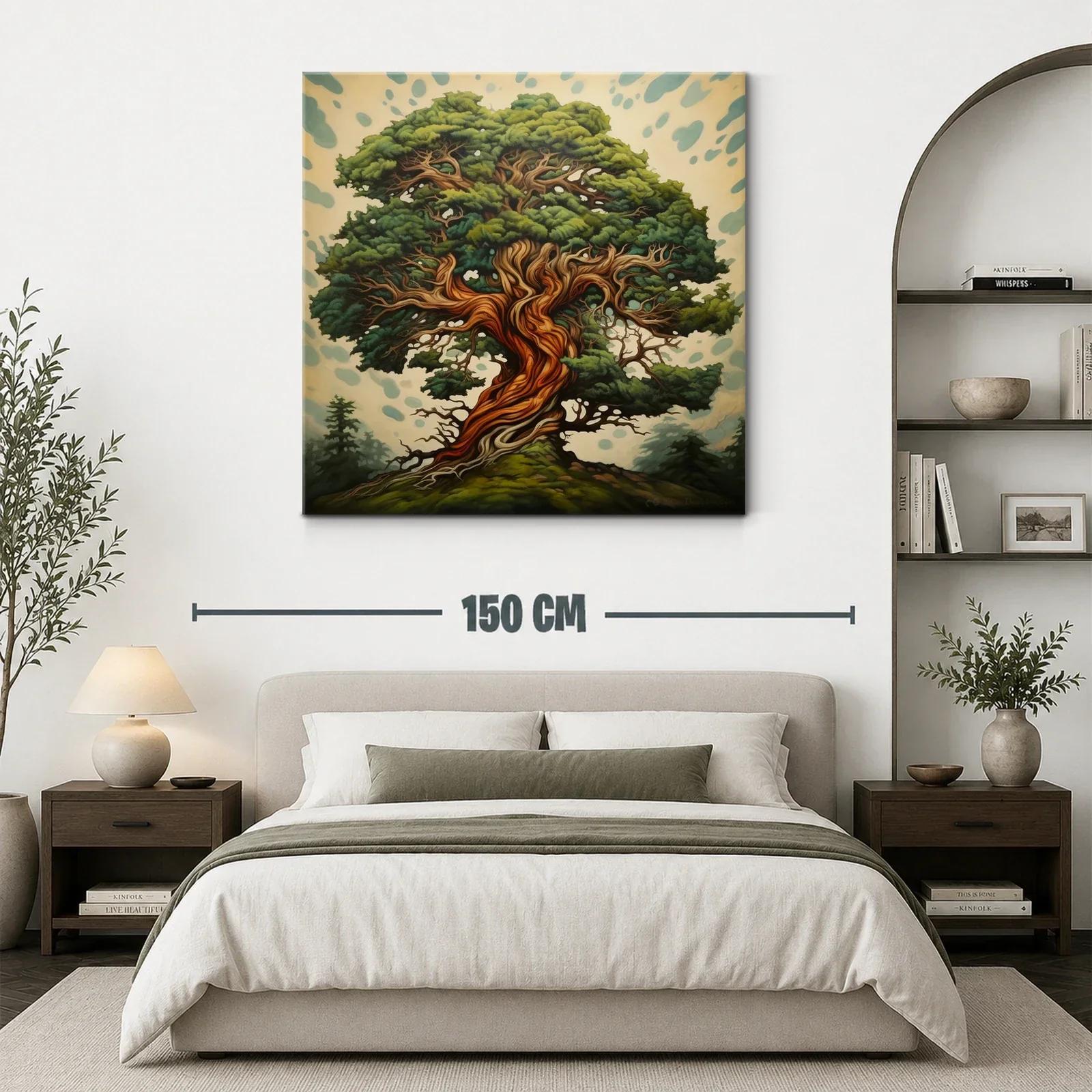 Árbol majestuoso con tronco en espiral y follaje verde intenso — miniatura 3