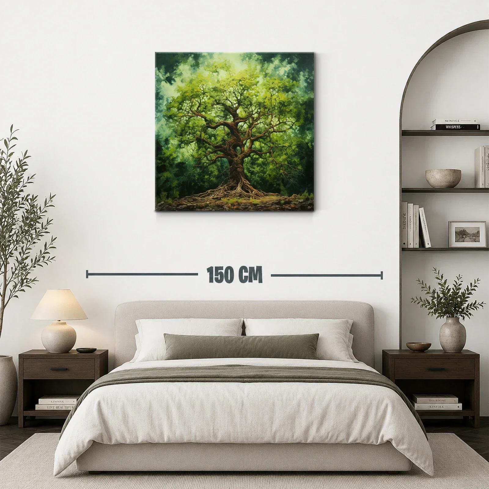 Majestuoso árbol con raíces y follaje frondoso verde — miniatura 3