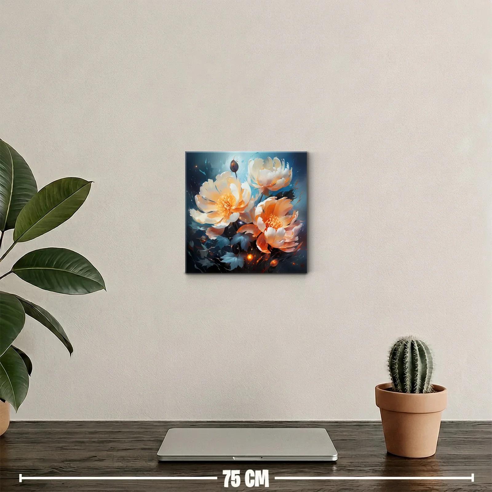 Flores etéreas en tonos cálidos y fríos contrastantes — miniatura 2