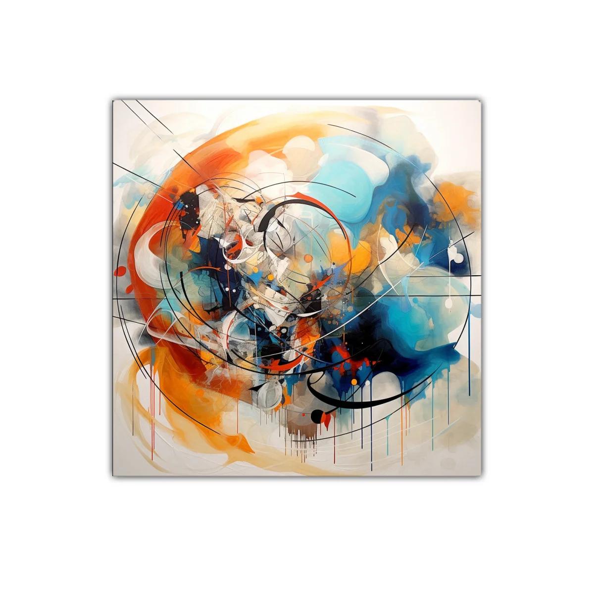 Cuadro abstracto con dinámicas formas y vivos colores — imagen principal