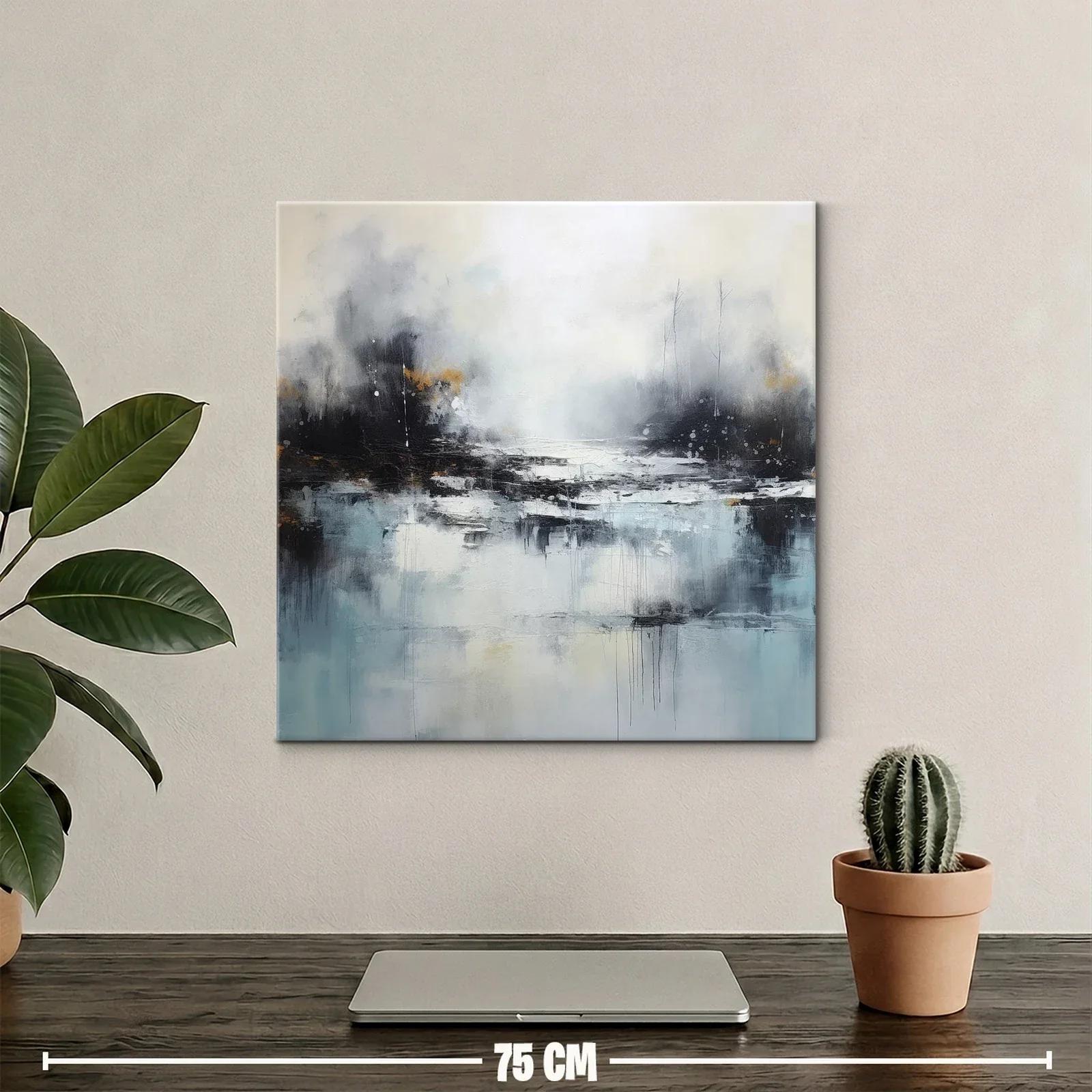 Paisaje abstracto con tonos suaves y contrastes dramáticos — miniatura 2